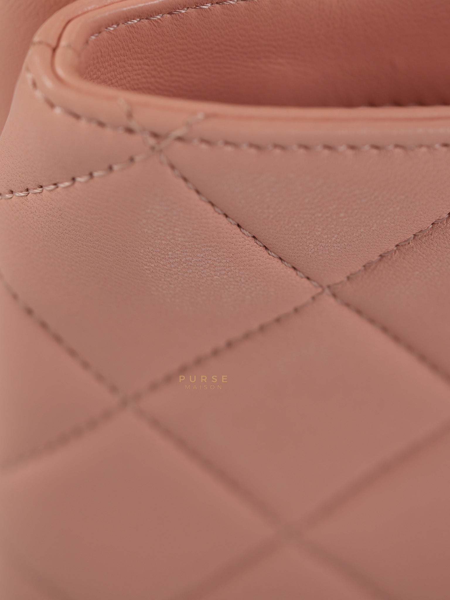 20P Trendy CC in Light Pink Quilted Calfskin Leather and Light Gold Hardware Series 29 | Purse Maison Luxury Bags Shop