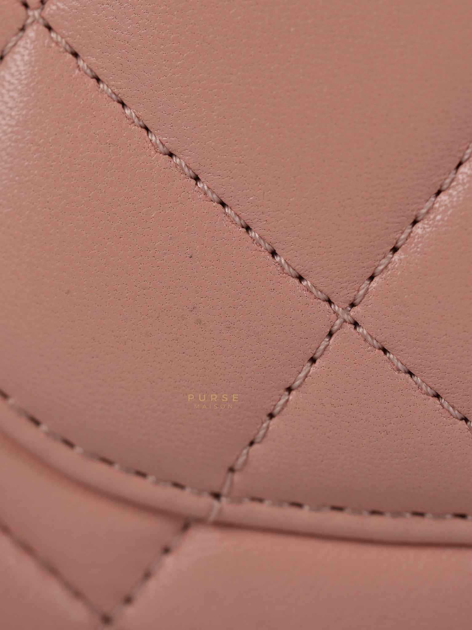 20P Trendy CC in Light Pink Quilted Calfskin Leather and Light Gold Hardware Series 29 | Purse Maison Luxury Bags Shop