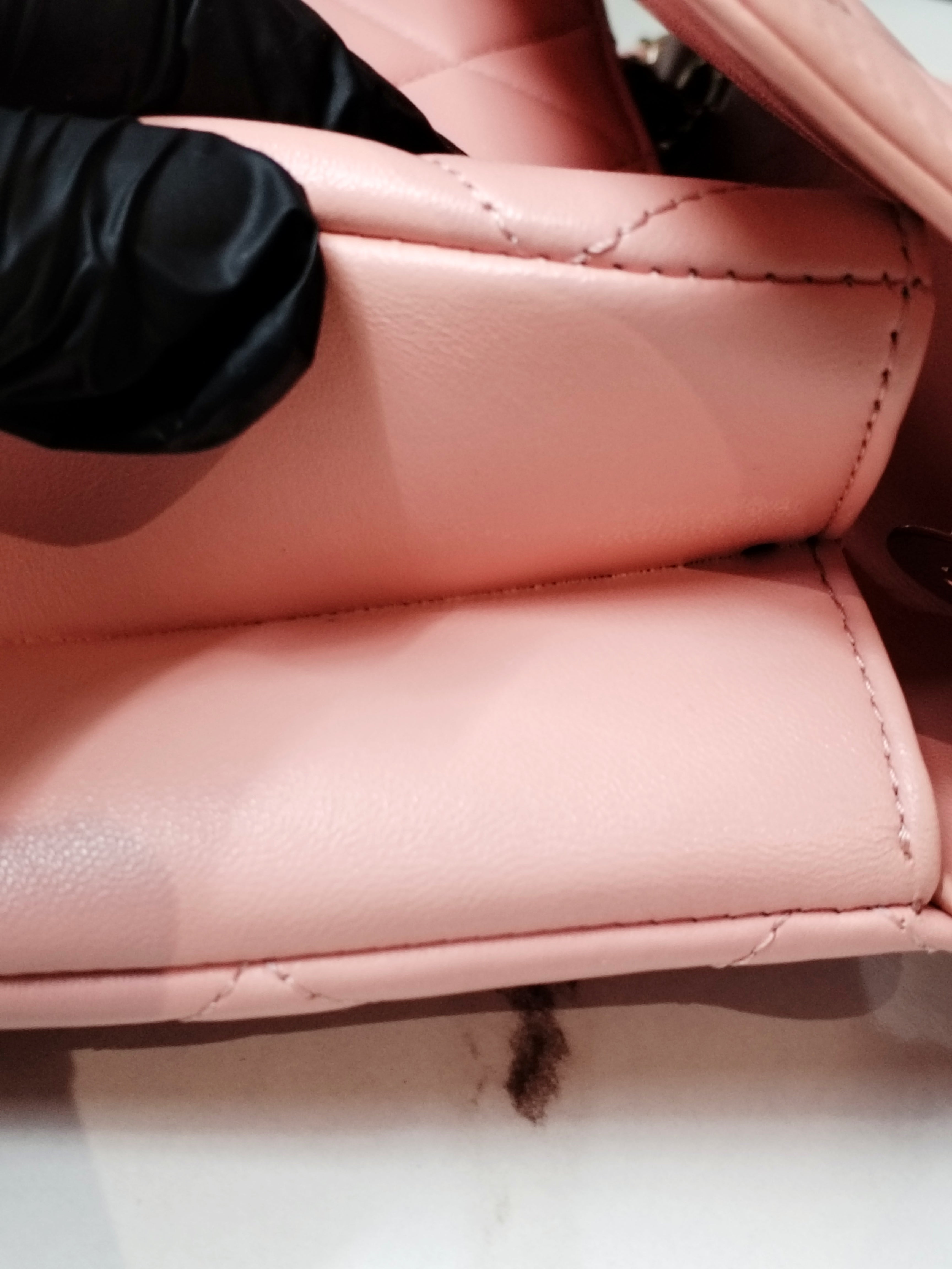 20P Trendy CC in Light Pink Quilted Calfskin Leather and Light Gold Hardware Series 29 | Purse Maison Luxury Bags Shop