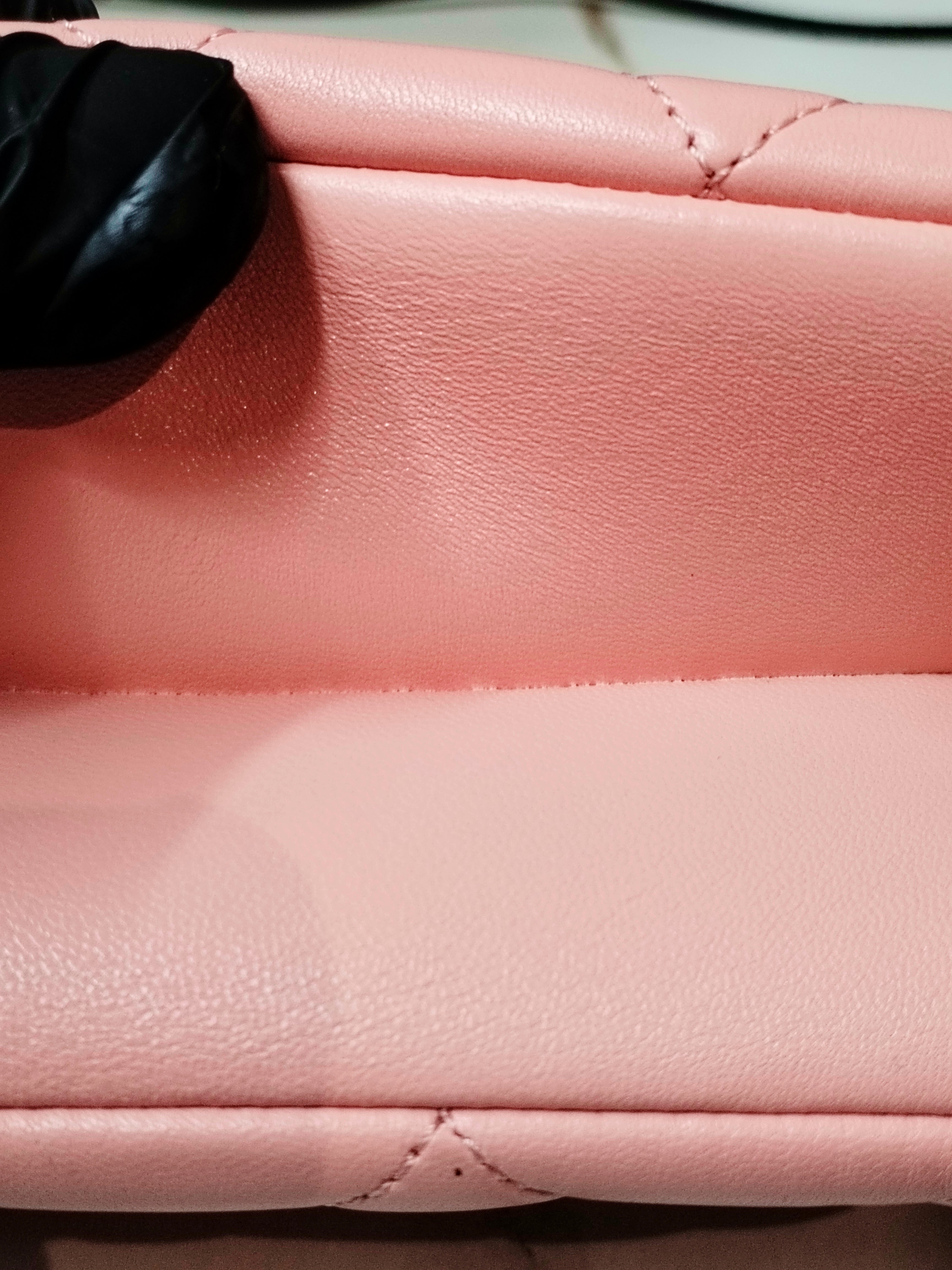 20P Trendy CC in Light Pink Quilted Calfskin Leather and Light Gold Hardware Series 29 | Purse Maison Luxury Bags Shop