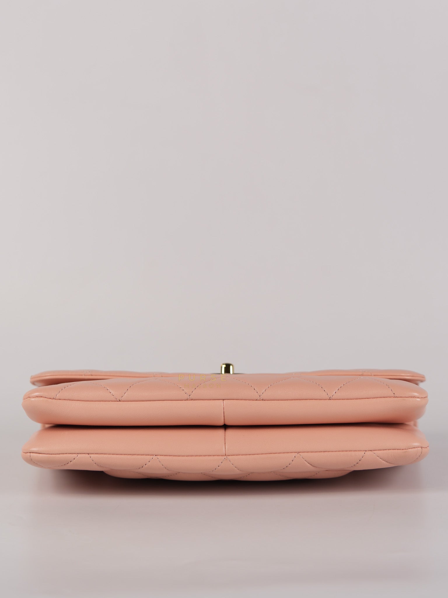 20P Trendy CC in Light Pink Quilted Calfskin Leather and Light Gold Hardware Series 29 | Purse Maison Luxury Bags Shop