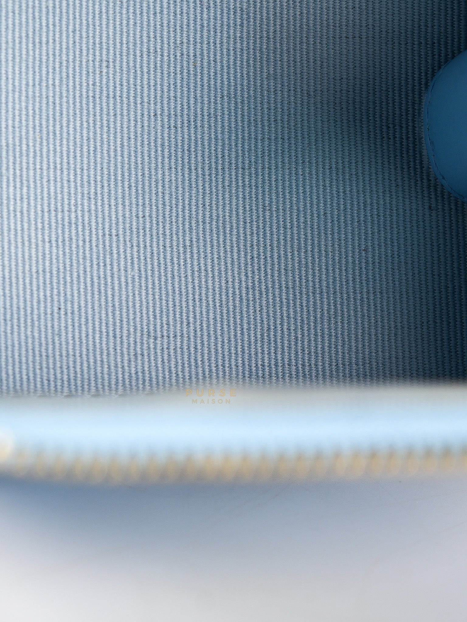 22S Nano Vanity Case in Light Blue Lambskin Leather and Light Gold Hardware Series 32 | Purse Maison Luxury Bags Shop