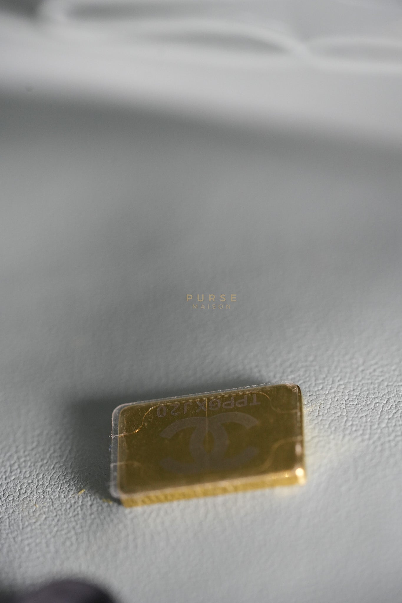 23C Classic Double Flap Small in Grey Quilted Caviar Leather and Light Gold Hardware (Microchip) | Purse Maison Luxury Bags Shop