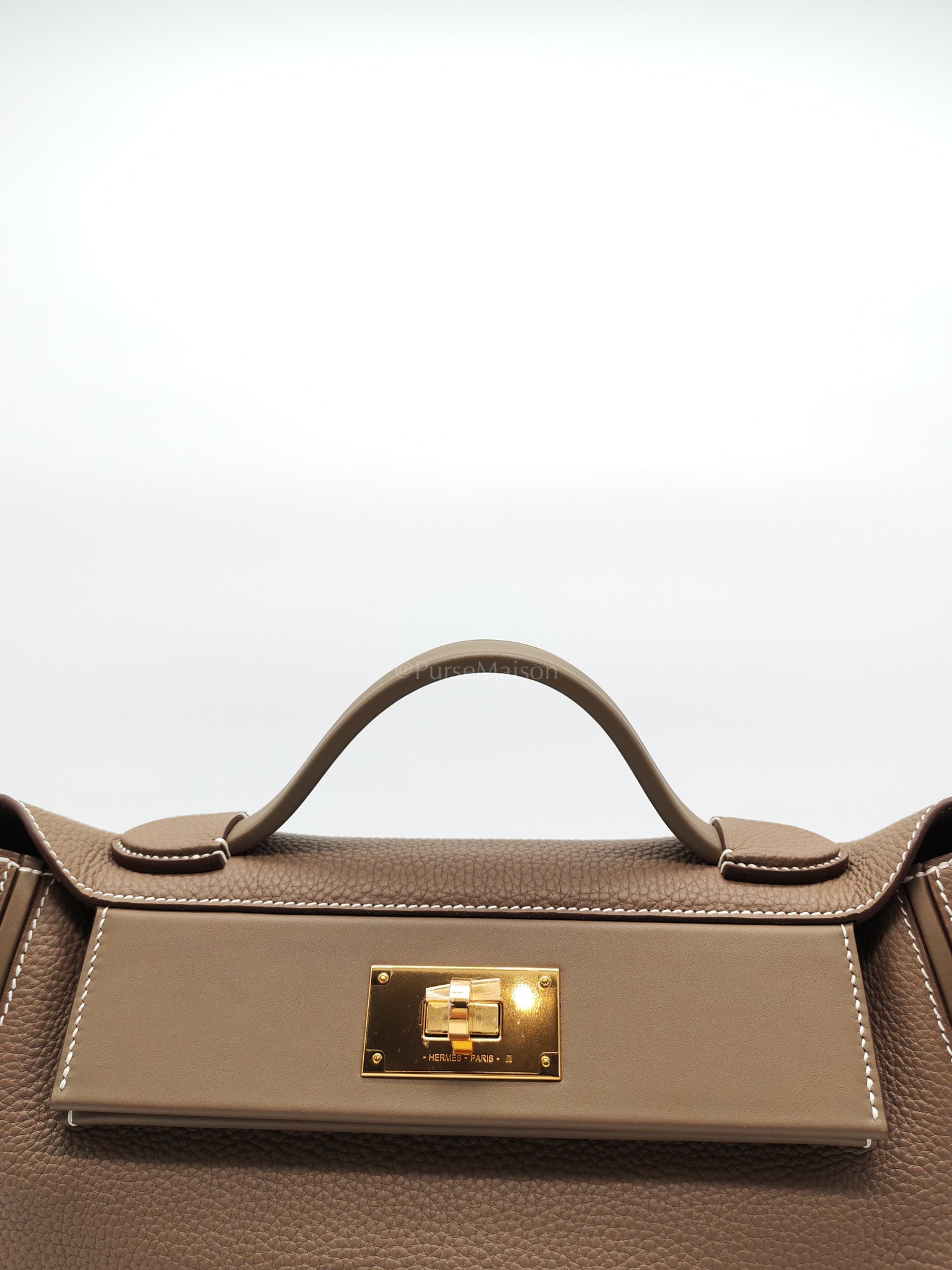 24/24 29 in Etoupe Togo and Swift Leather Gold hardware Stamp B(2023) | Purse Maison Luxury Bags Shop