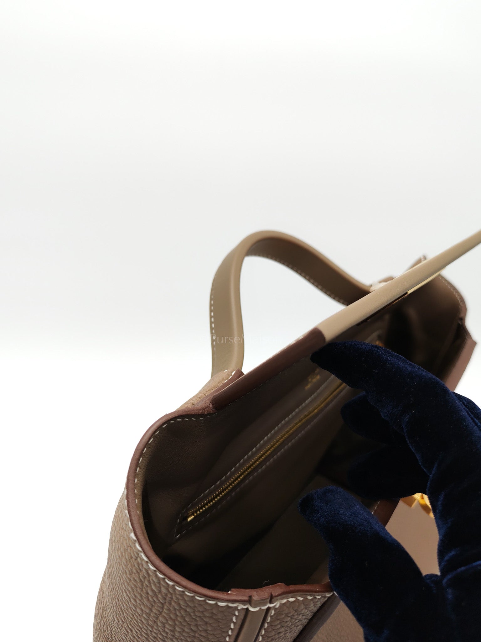 24/24 29 in Etoupe Togo and Swift Leather Gold hardware Stamp B(2023) | Purse Maison Luxury Bags Shop