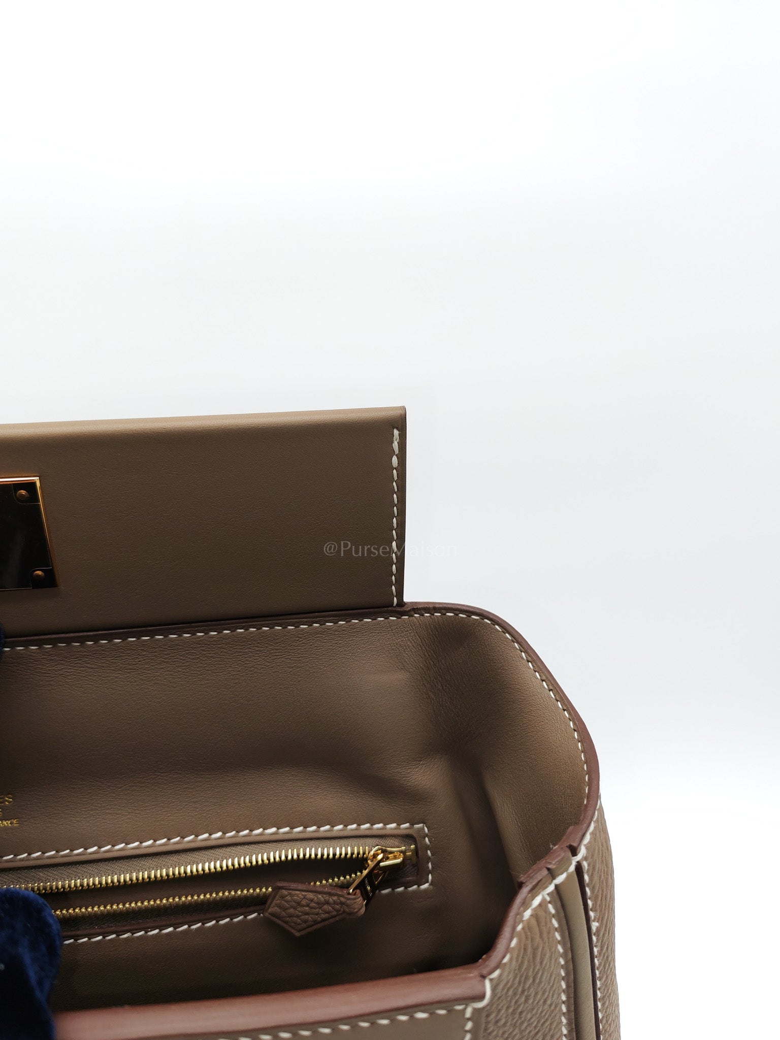 24/24 29 in Etoupe Togo and Swift Leather Gold hardware Stamp B(2023) | Purse Maison Luxury Bags Shop