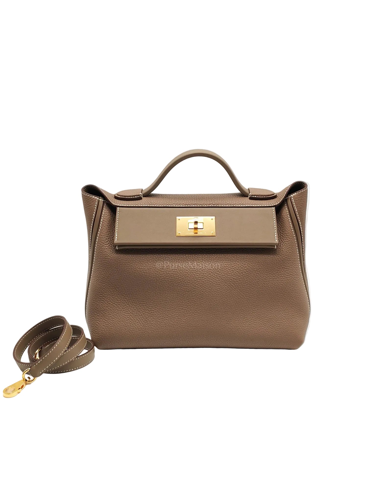 24/24 29 in Etoupe Togo and Swift Leather Gold hardware Stamp B(2023) | Purse Maison Luxury Bags Shop