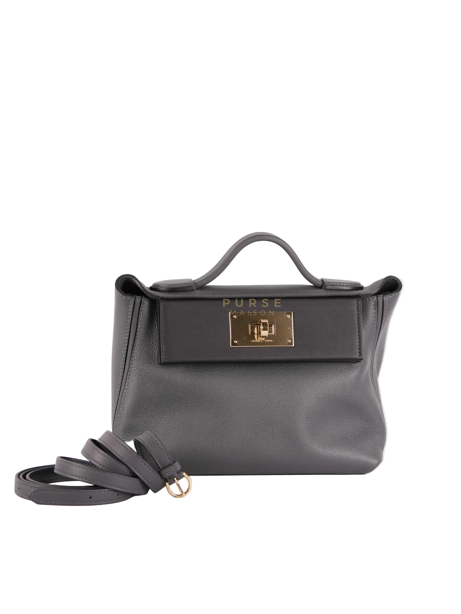24/24 Ardoise Bi-color 21 Evercolor/Swift Double Leather and Gold Hardware Stamp K (2025) | Purse Maison Luxury Bags Shop