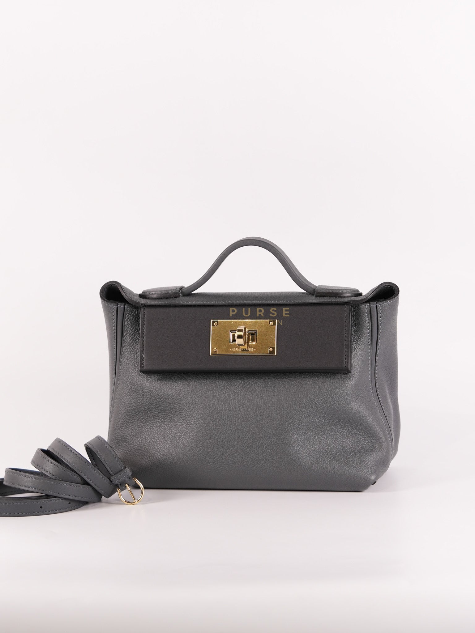 24/24 Ardoise Bi-color 21 Evercolor/Swift Double Leather and Gold Hardware Stamp K (2025) | Purse Maison Luxury Bags Shop