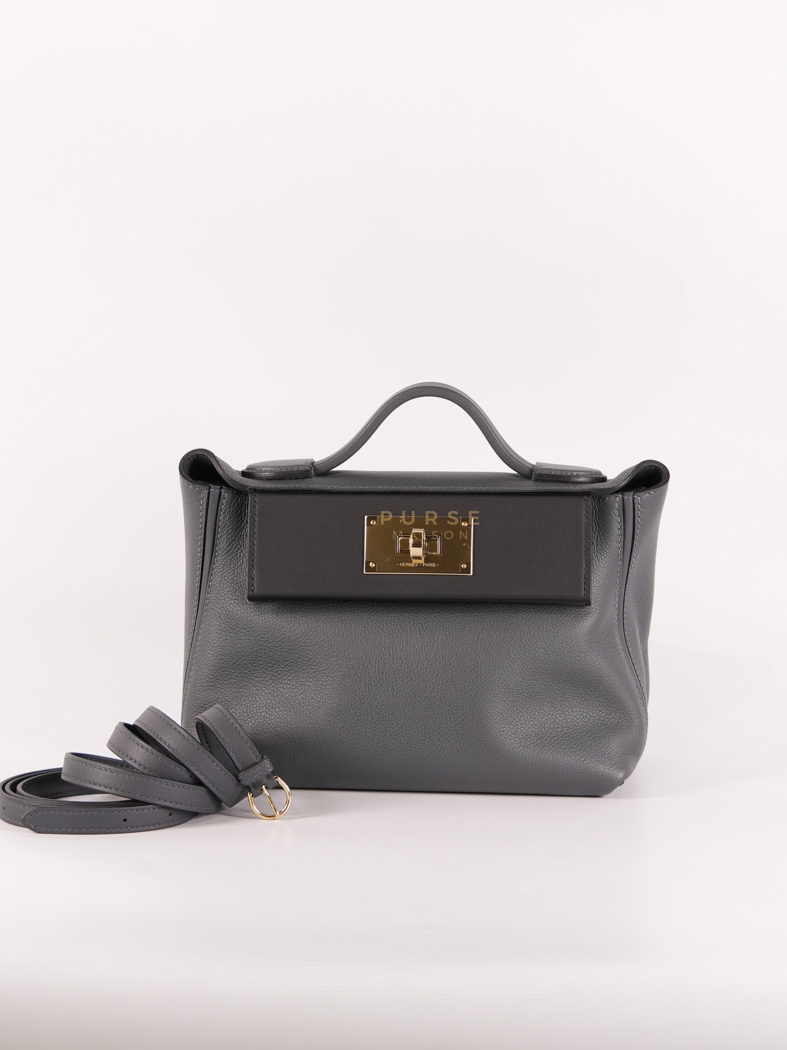 24/24 Ardoise Bi-color 21 Evercolor/Swift Double Leather and Gold Hardware Stamp K (2025) | Purse Maison Luxury Bags Shop