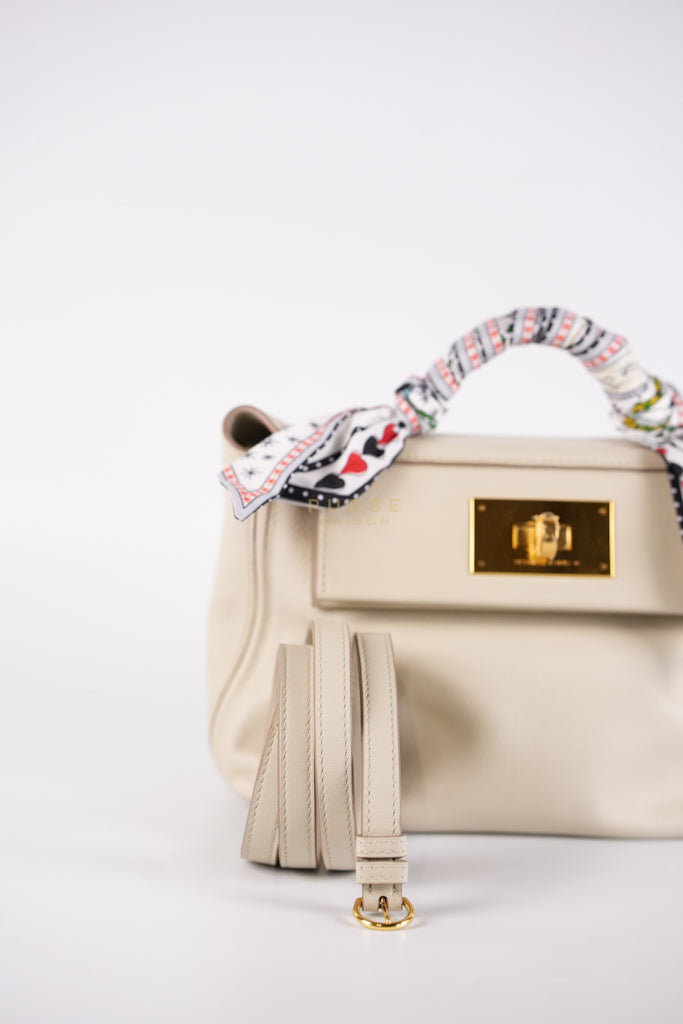 24/24 in Beton Evercolor/Swift Leather and Gold Hardware Stamp B (2023) | Purse Maison Luxury Bags Shop