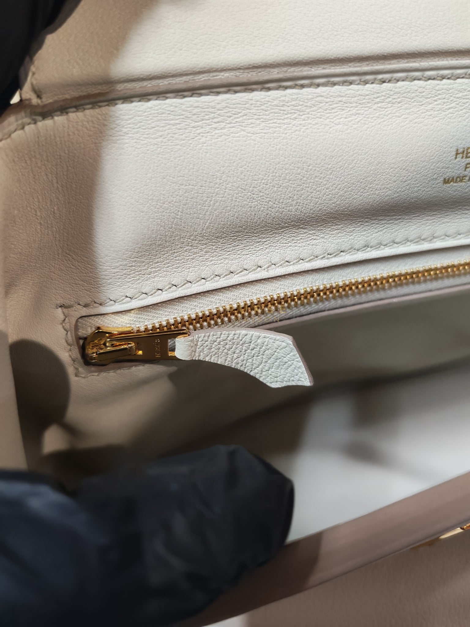 24/24 in Beton Evercolor/Swift Leather and Gold Hardware Stamp B (2023) | Purse Maison Luxury Bags Shop