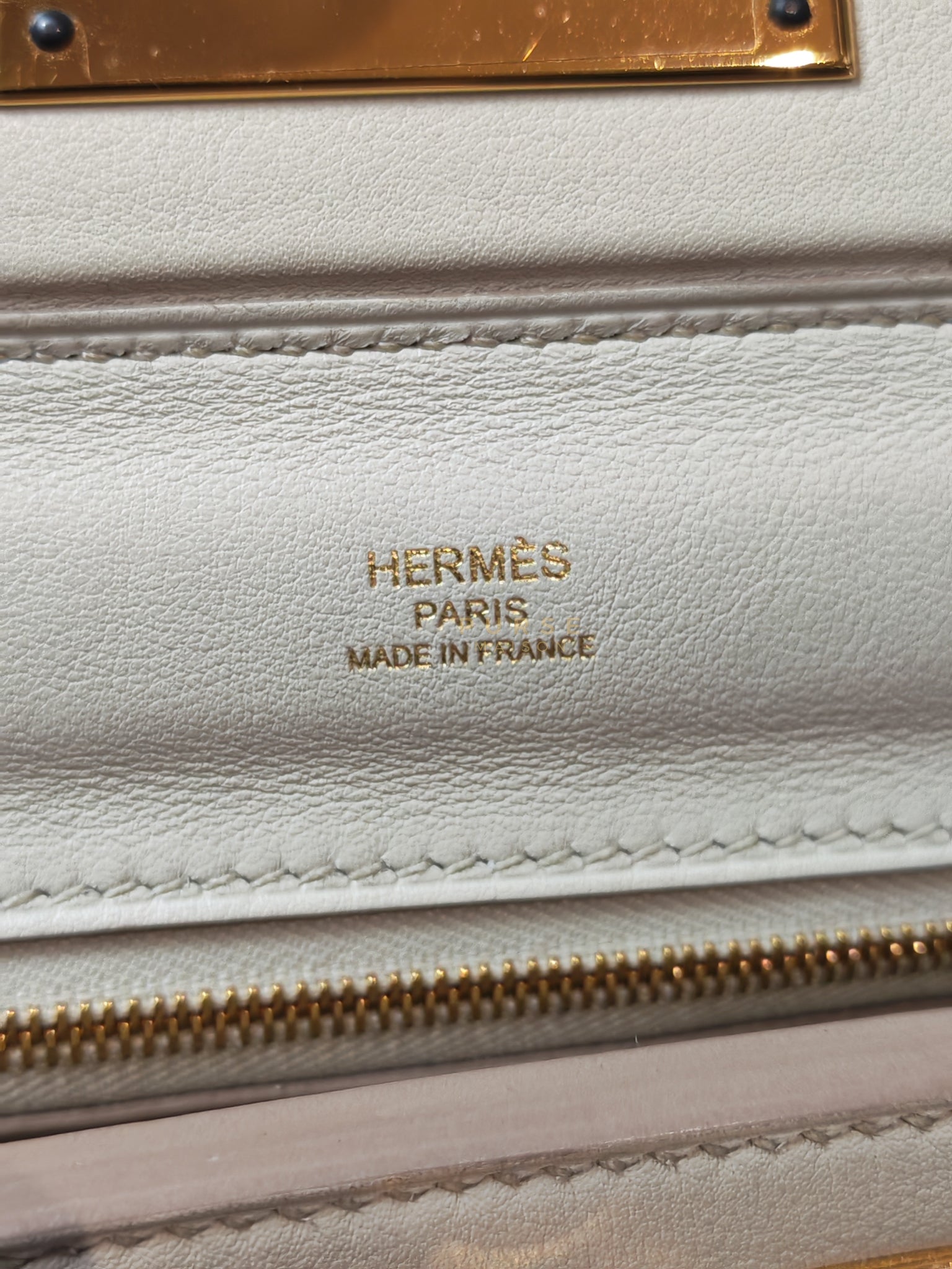 24/24 in Beton Evercolor/Swift Leather and Gold Hardware Stamp B (2023) | Purse Maison Luxury Bags Shop