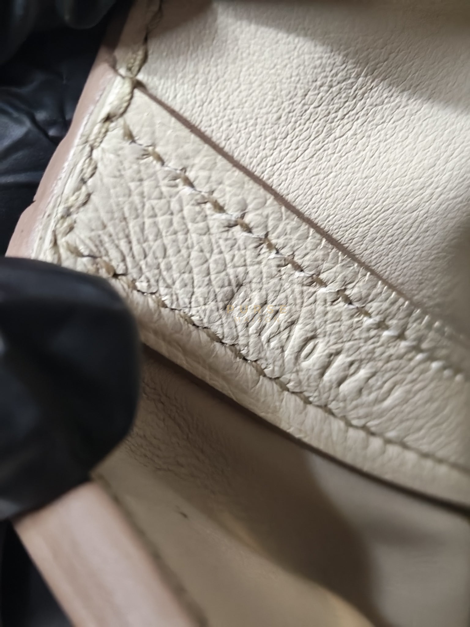 24/24 in Beton Evercolor/Swift Leather and Gold Hardware Stamp B (2023) | Purse Maison Luxury Bags Shop