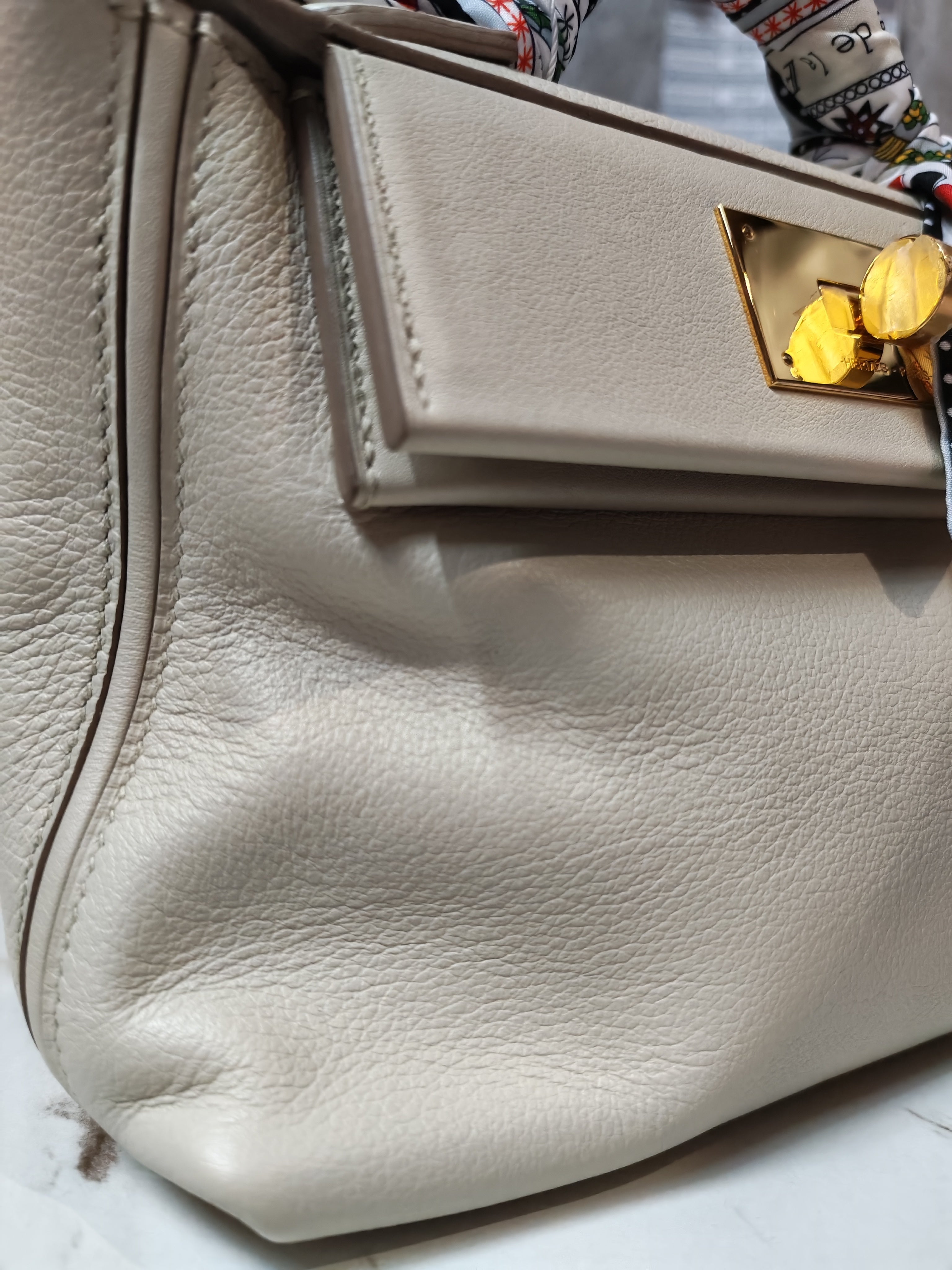 24/24 in Beton Evercolor/Swift Leather and Gold Hardware Stamp B (2023) | Purse Maison Luxury Bags Shop