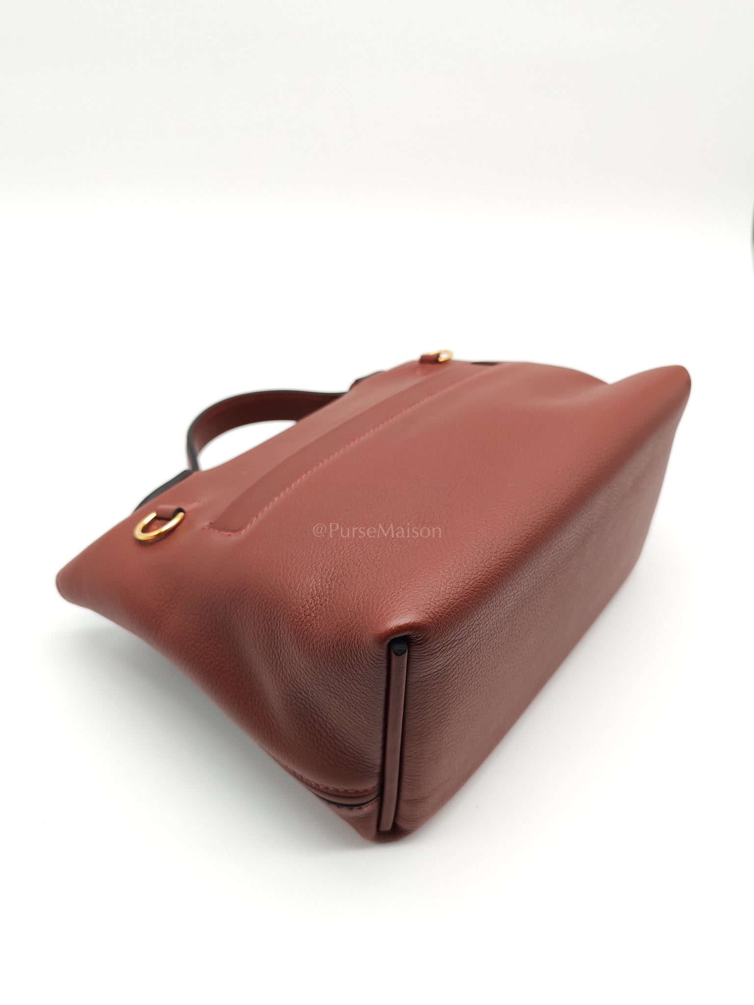 24/24 Mini in Rouge H Evercolor Leather and Gold Hardware Stamp W (2024) | Purse Maison Luxury Bags Shop