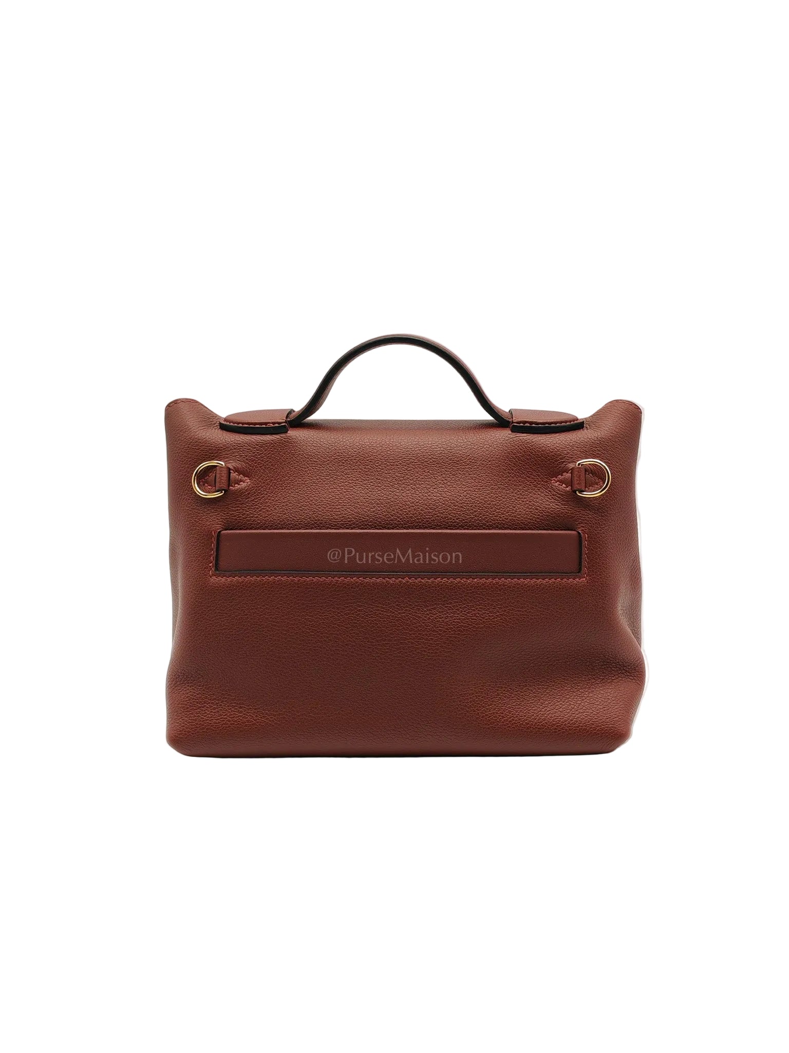 24/24 Mini in Rouge H Evercolor Leather and Gold Hardware Stamp W (2024) | Purse Maison Luxury Bags Shop