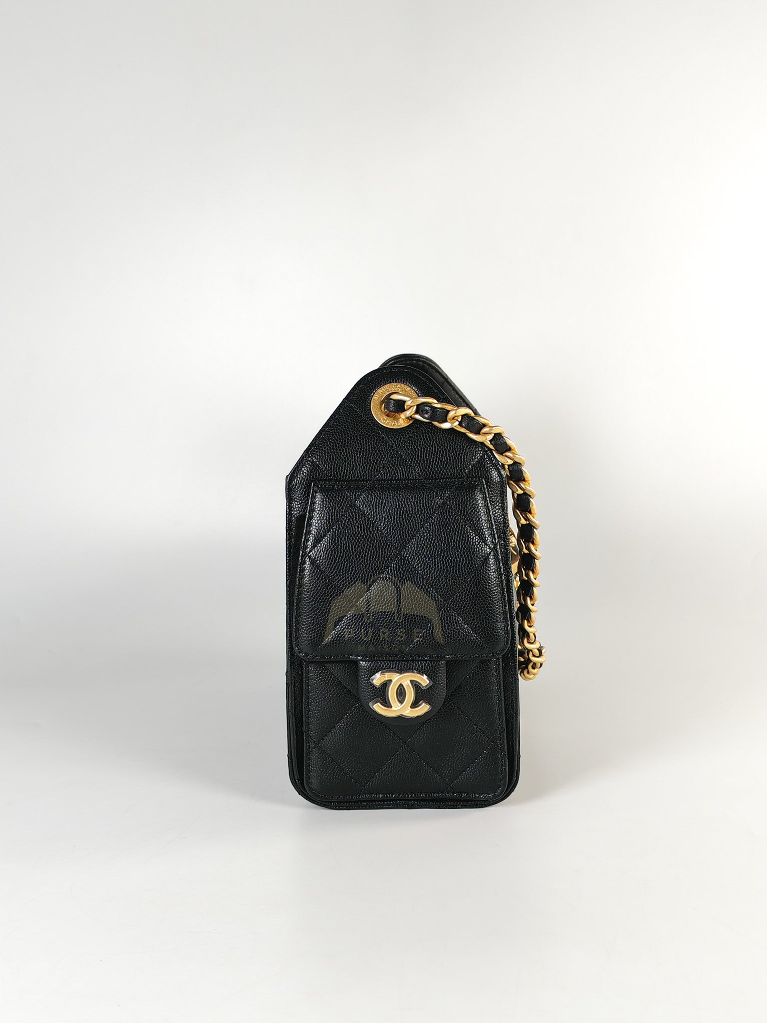 25 Mini in Black Caviar Leather Aged Gold Hardware (Microchip) | Purse Maison Luxury Bags Shop