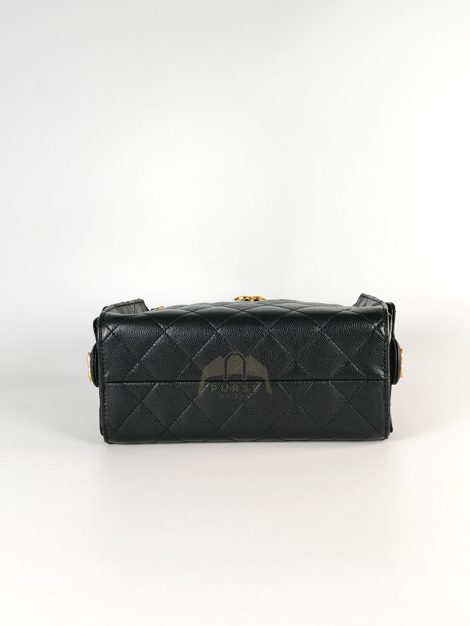 25 Mini in Black Caviar Leather Aged Gold Hardware (Microchip) | Purse Maison Luxury Bags Shop