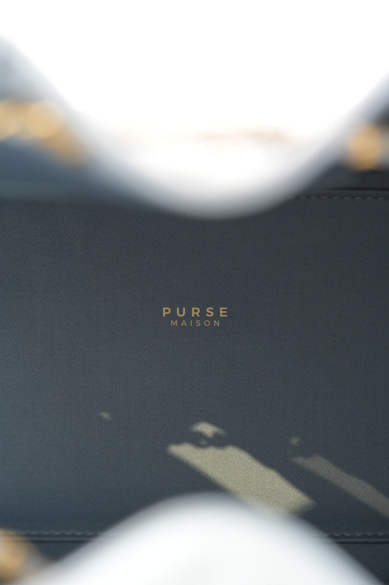 25 Small Handbag in Light Blue Quilted Caviar Leather and Gold Hardware (Microchip) | Purse Maison Luxury Bags Shop