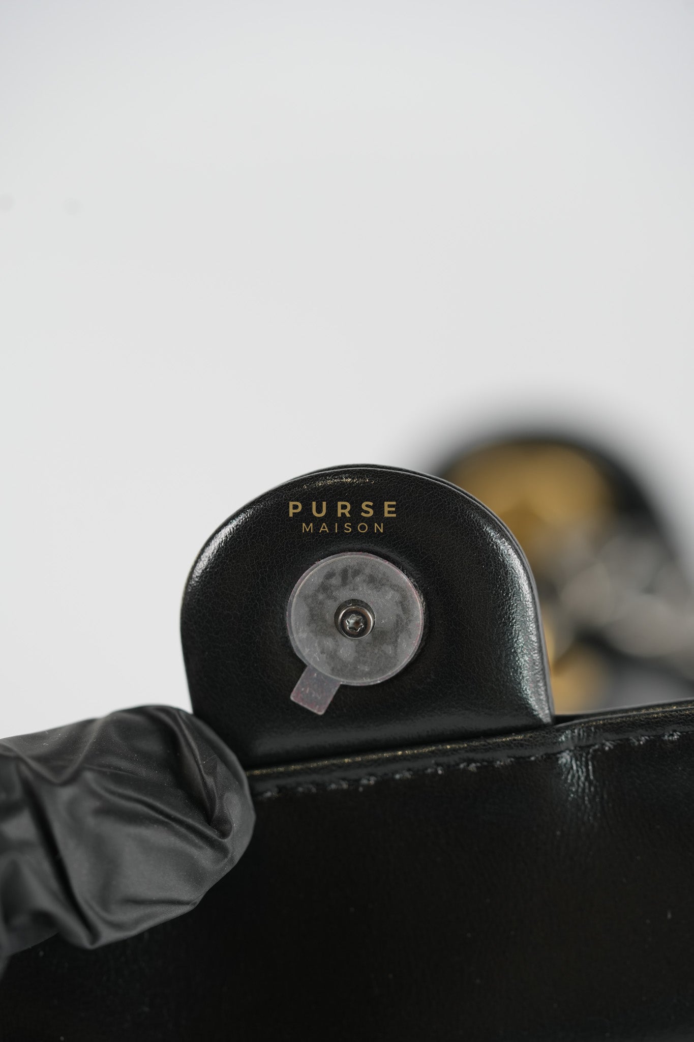 25 Small Hobo Tote Bag in Black Calfskin Leather & Mixed Hardware Microchip | Purse Maison Luxury Bags Shop