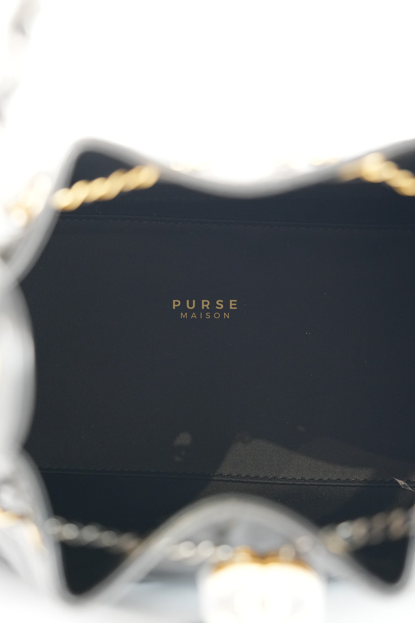 25 Small Hobo Tote Bag in Black Calfskin Leather & Mixed Hardware Microchip | Purse Maison Luxury Bags Shop