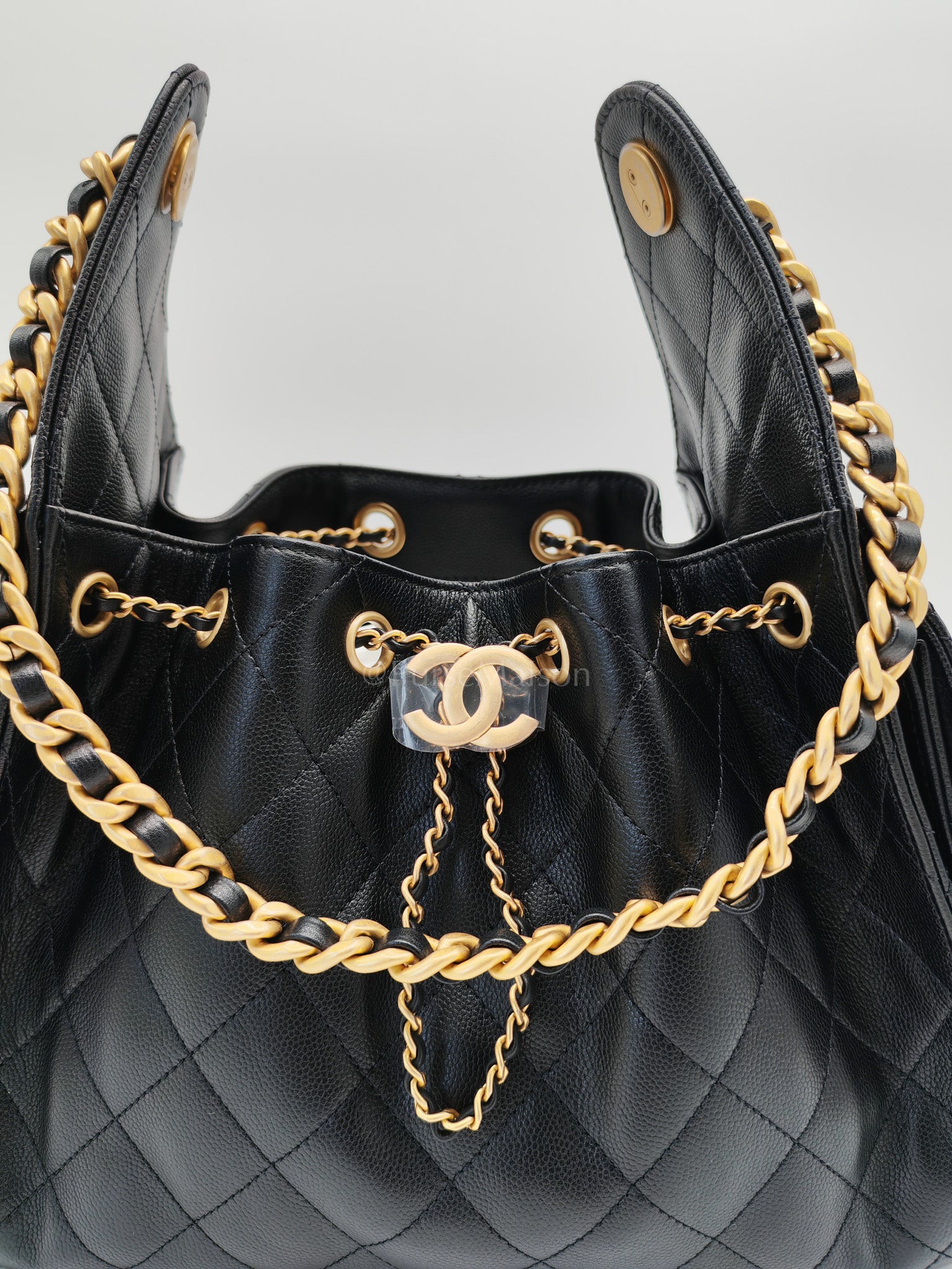 25 Small in Black Caviar Leather Aged Gold Hardware Microchip(N5****NE) | Purse Maison Luxury Bags Shop