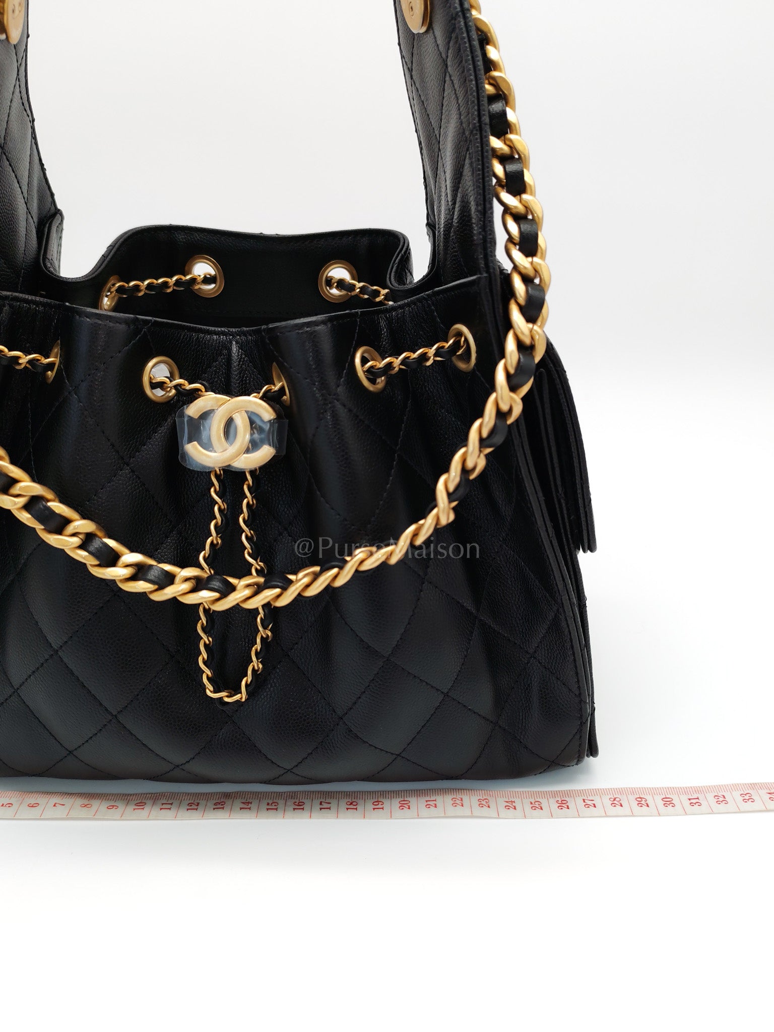 25 Small in Black Caviar Leather Aged Gold Hardware Microchip(N5****NE) | Purse Maison Luxury Bags Shop