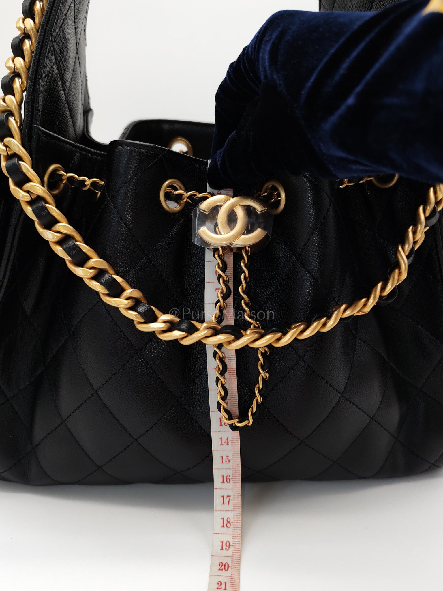 25 Small in Black Caviar Leather Aged Gold Hardware Microchip(N5****NE) | Purse Maison Luxury Bags Shop