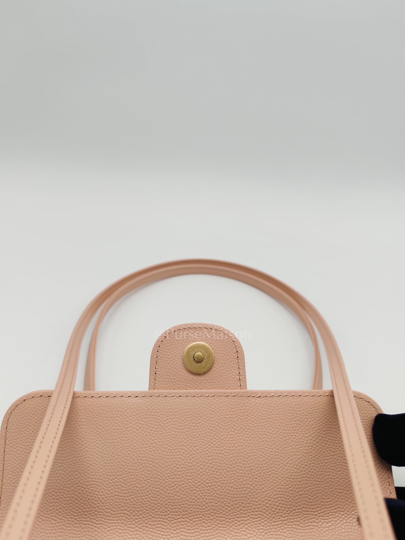 26 Mini Preppy Coco in Light Pink Soft Caviar Leather in Light Aged Gold Hardware (Micrcohip) | Purse Maison Luxury Bags Shop