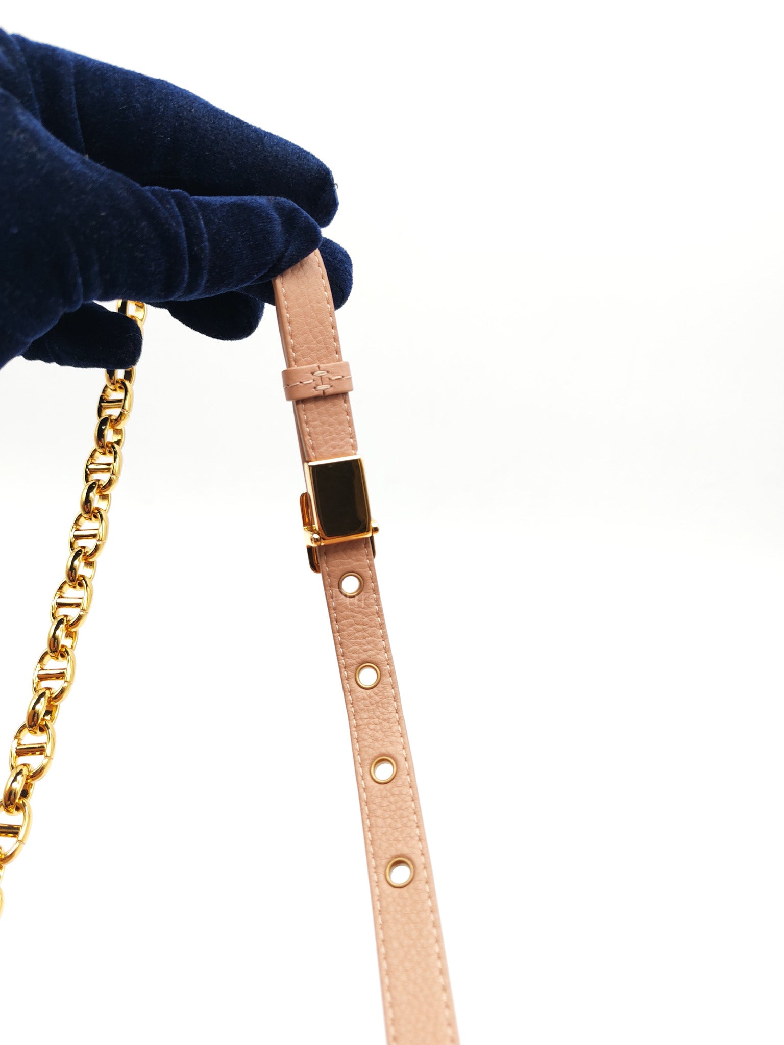 Caro Large in Dark Beige Calfskin Cannage Leather