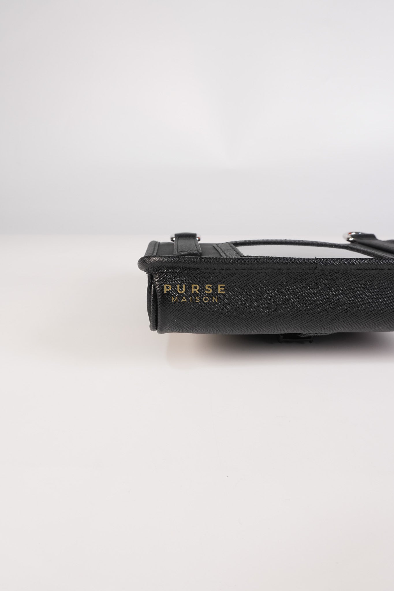 2ZH108 Mini Smartphone Case in Re-Nylon & Saffiano Leather | Purse Maison Luxury Bags Shop