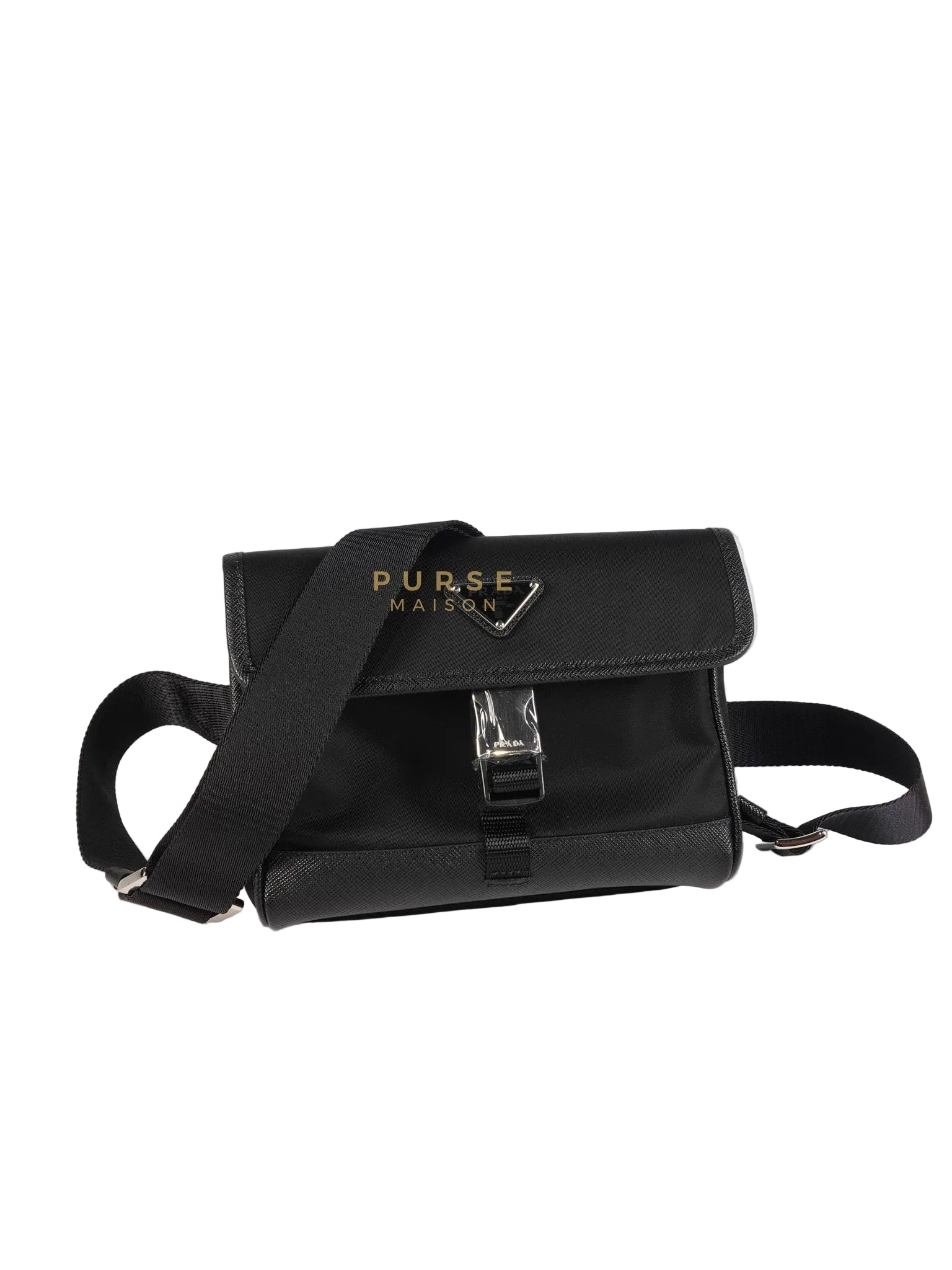 2ZH108 Mini Smartphone Case in Re-Nylon & Saffiano Leather | Purse Maison Luxury Bags Shop