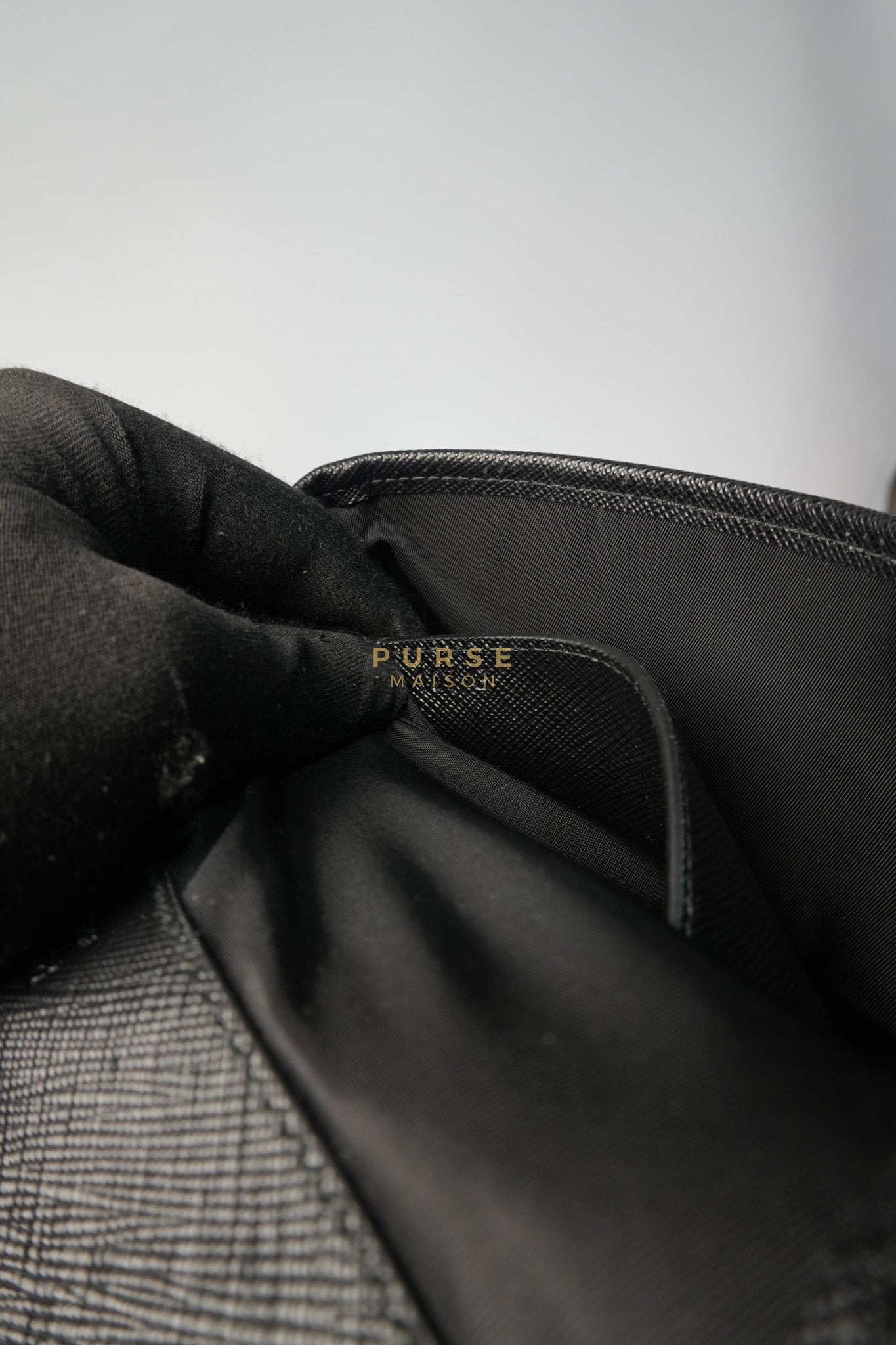 2ZH108 Mini Smartphone Case in Re-Nylon & Saffiano Leather | Purse Maison Luxury Bags Shop