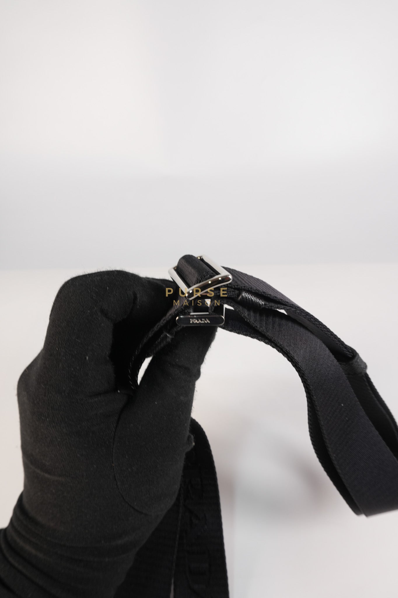 2ZH108 Mini Smartphone Case in Re-Nylon & Saffiano Leather | Purse Maison Luxury Bags Shop