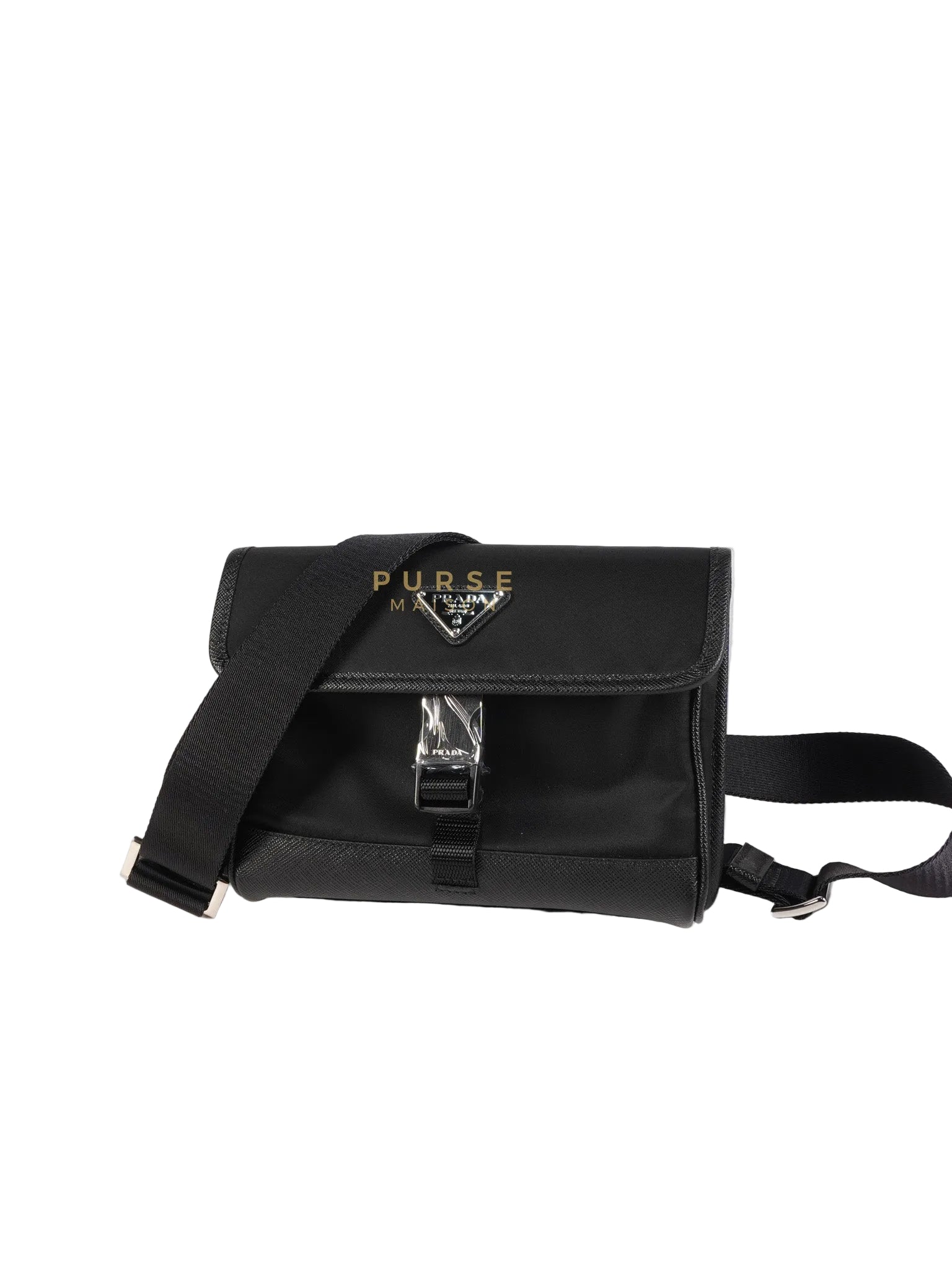 2ZH108 Mini Smartphone Case in Re-Nylon & Saffiano Leather | Purse Maison Luxury Bags Shop