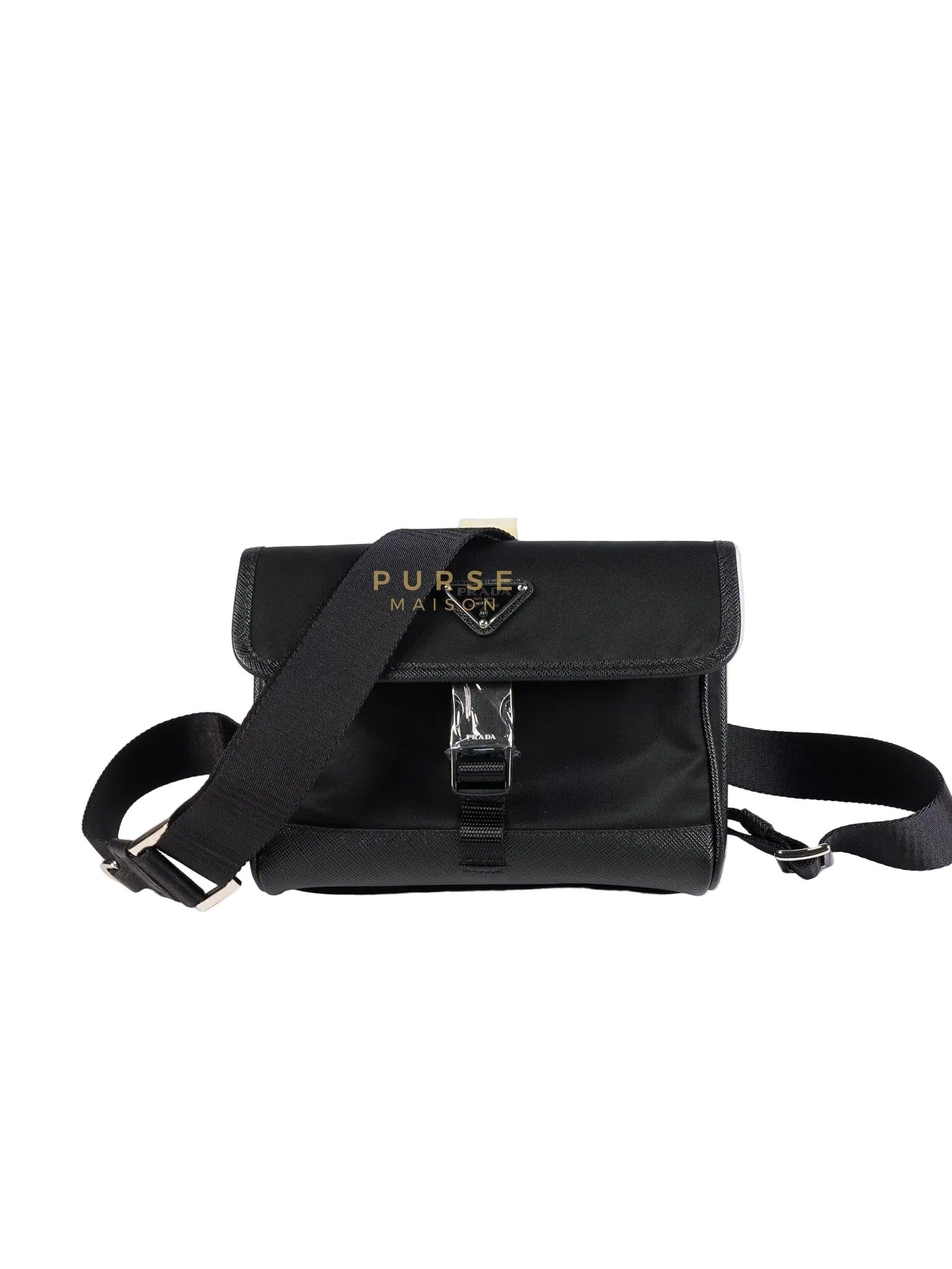 2ZH108 Mini Smartphone Case in Re-Nylon & Saffiano Leather | Purse Maison Luxury Bags Shop