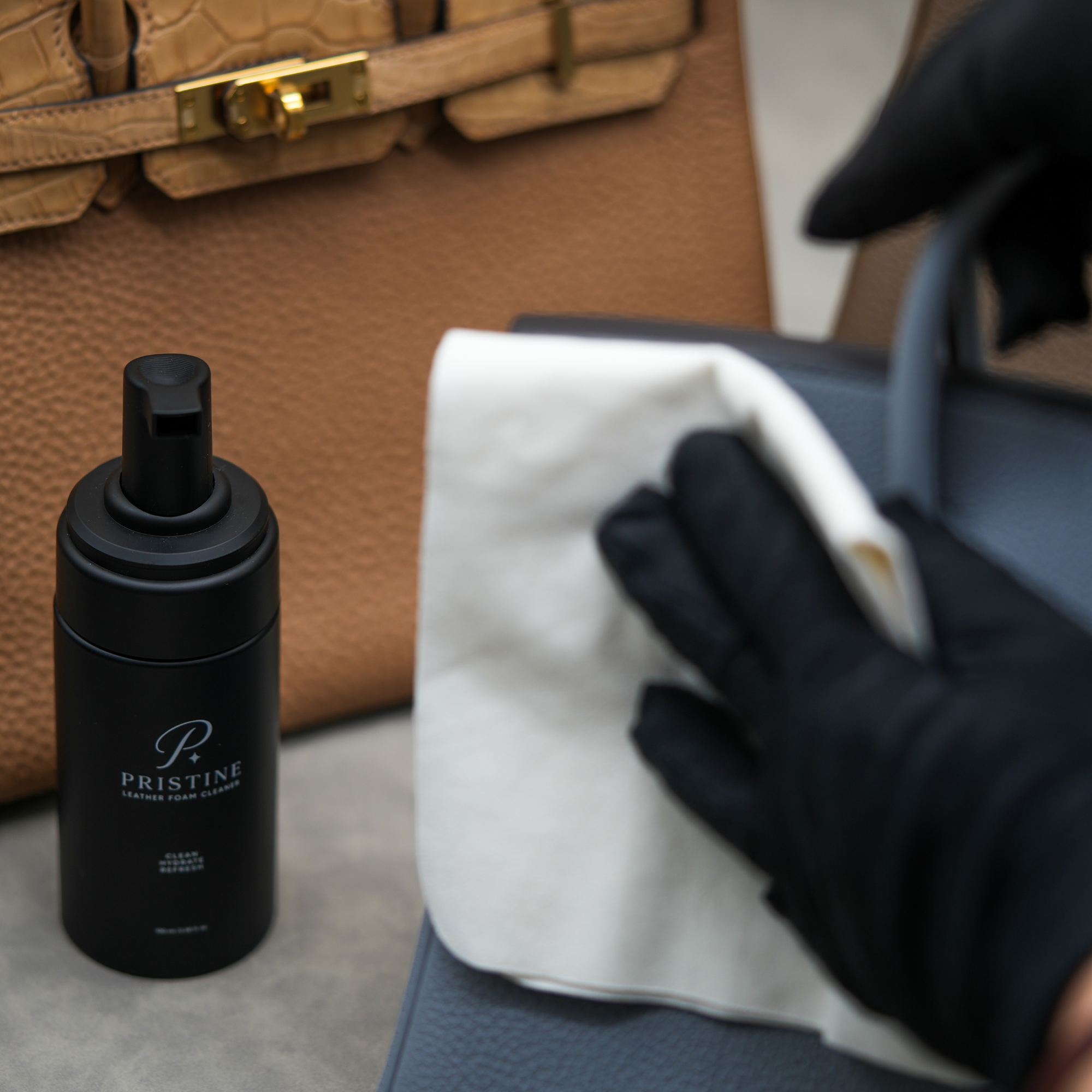 Pristine Leather Foam Cleaner 100ml – Gentle Cleaner for Luxury Leather Bags