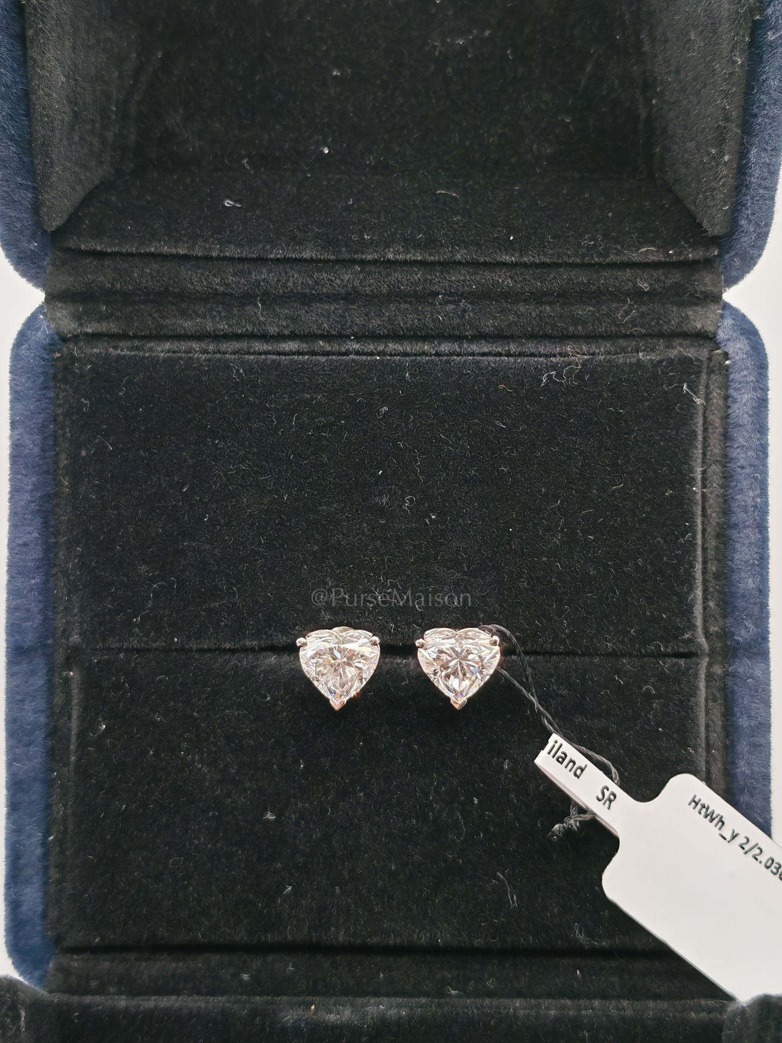 18k 1.73gms 2.03cts VS1 to VVS1 (Clarity) E to H (Color) Natural Diamond White Gold Earrings