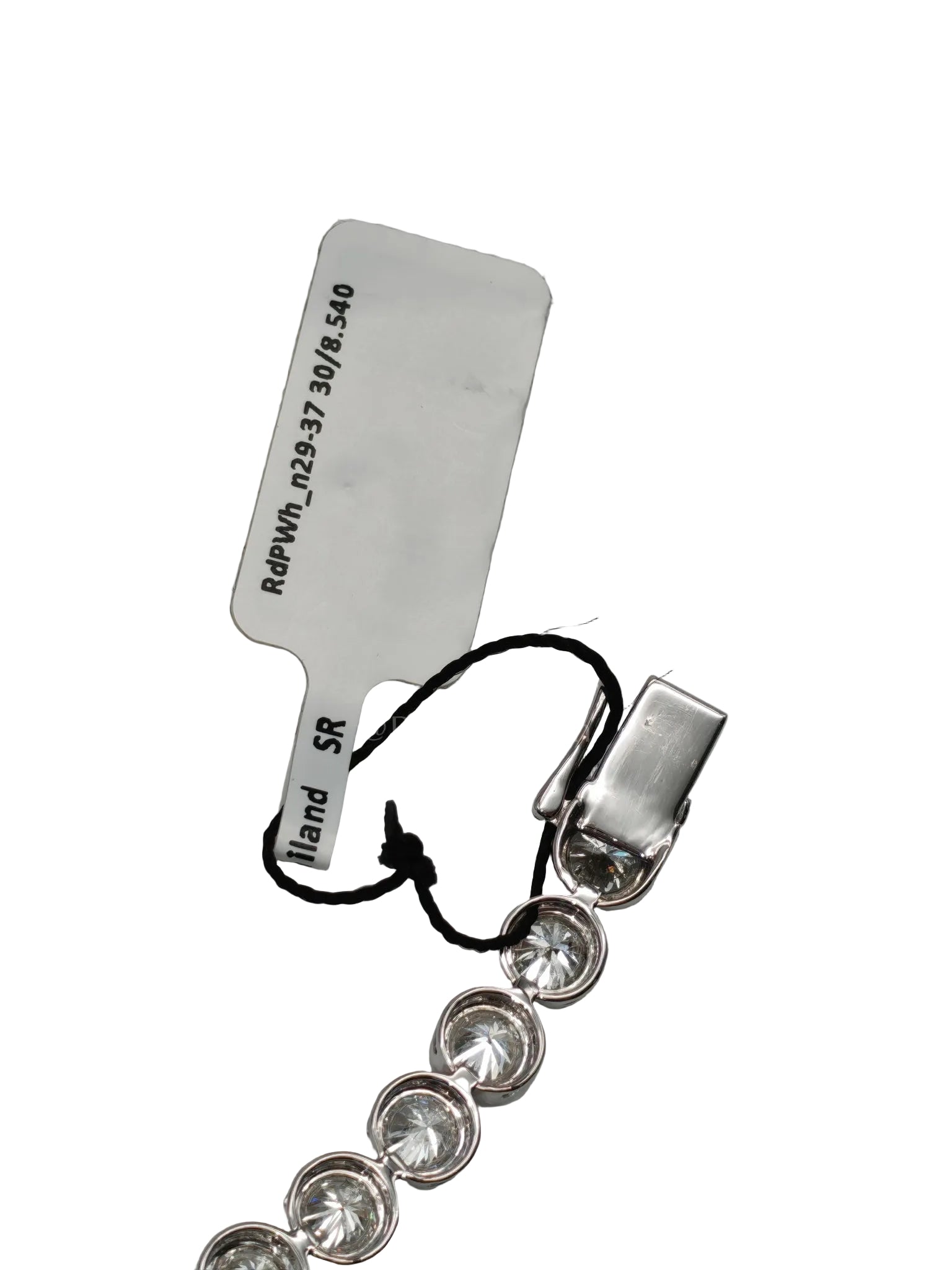 18k 9.11gms. 8.54cts. Natural Diamond White Gold Tennis Bracelet (7 inches)