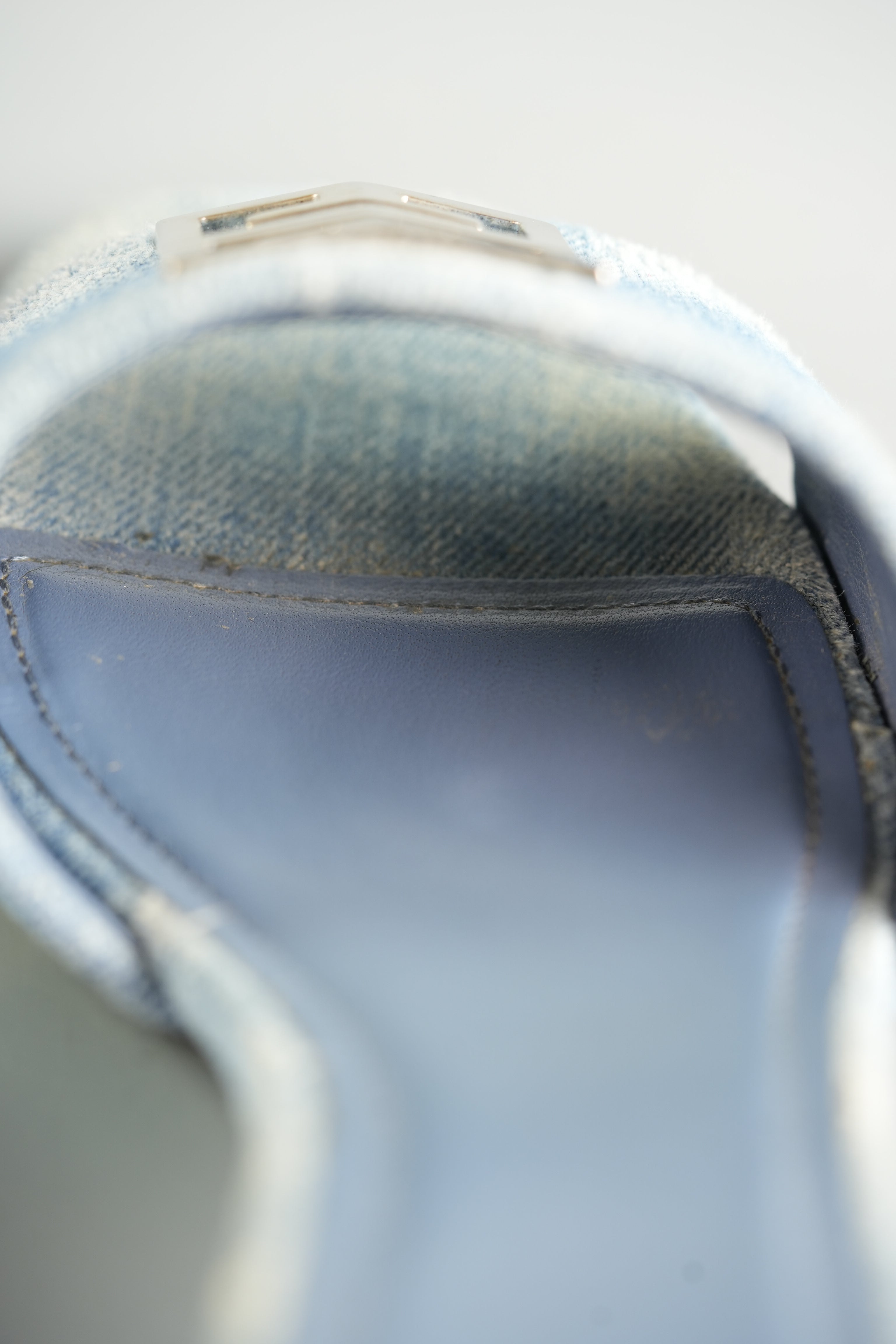 4G Washed Denim Heeled Mules Size 39 (25.5cm) | Purse Maison Luxury Bags Shop