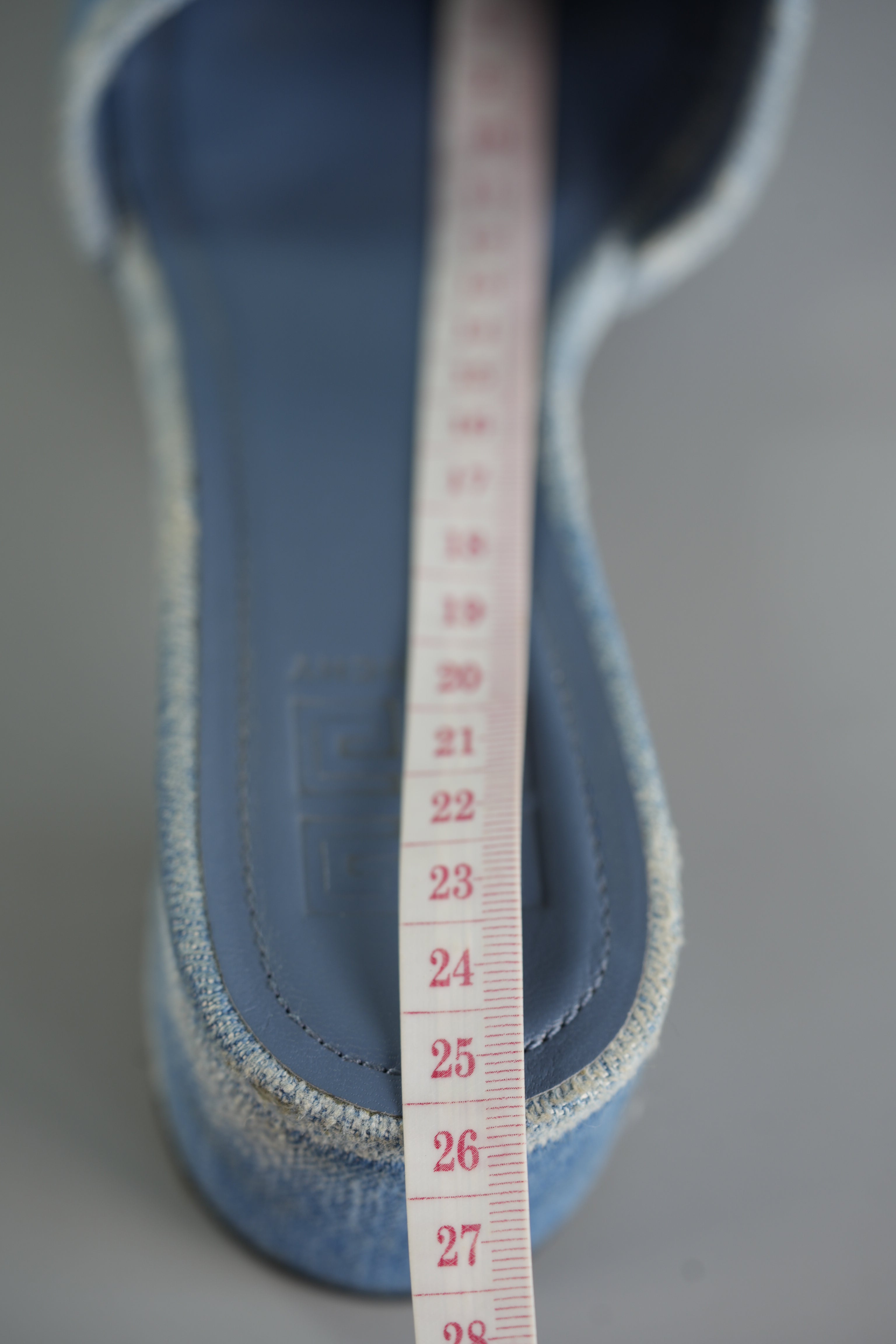 4G Washed Denim Heeled Mules Size 39 (25.5cm) | Purse Maison Luxury Bags Shop