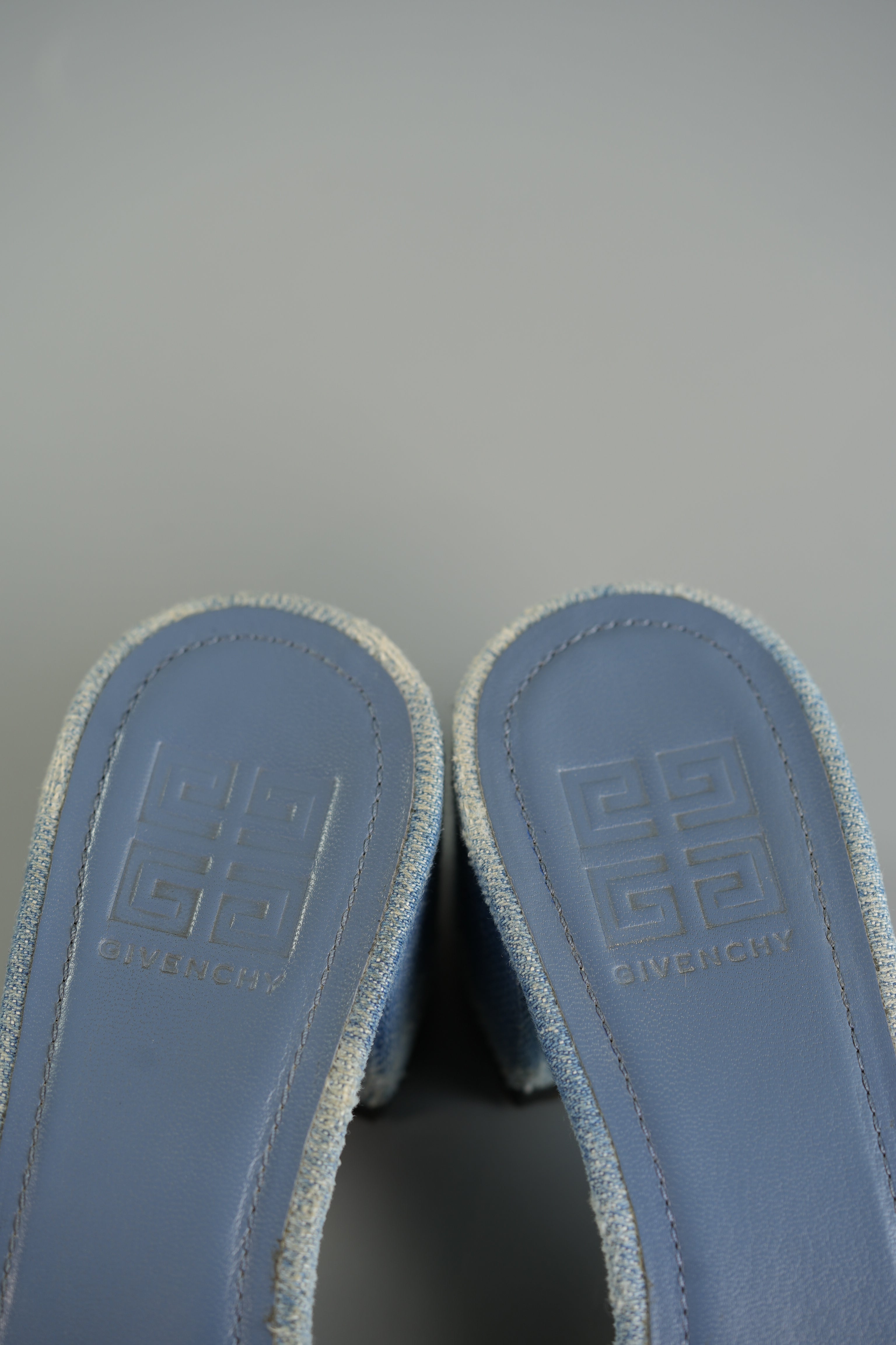 4G Washed Denim Heeled Mules Size 39 (25.5cm) | Purse Maison Luxury Bags Shop