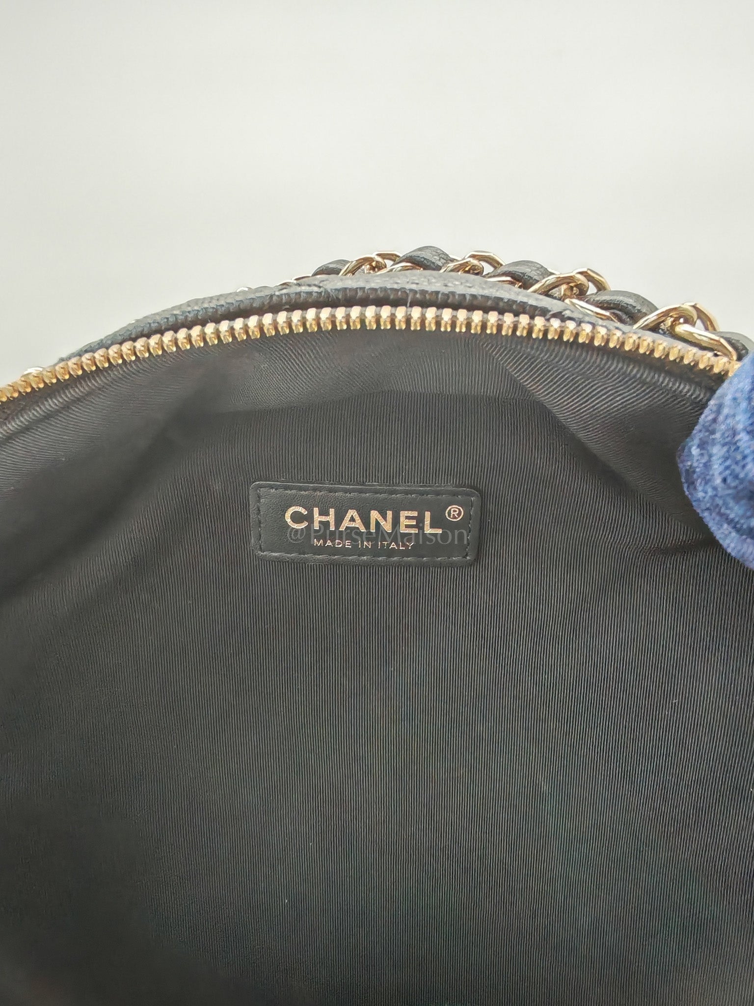 CC Day Backpack Small Black Caviar Light Gold Hardware (Series 27)