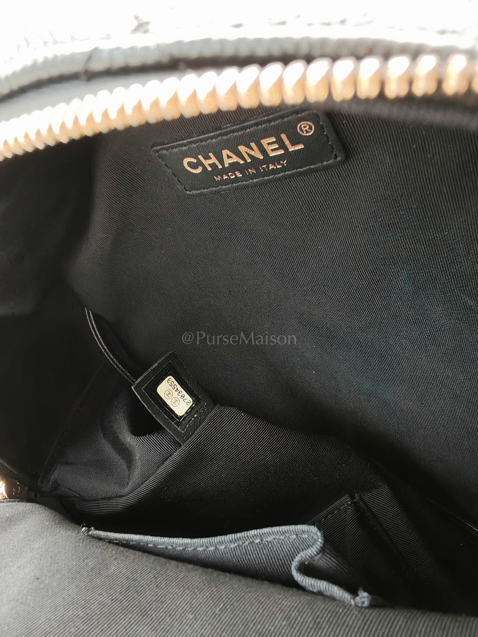 CC Day Backpack Small Black Caviar Light Gold Hardware (Series 27)
