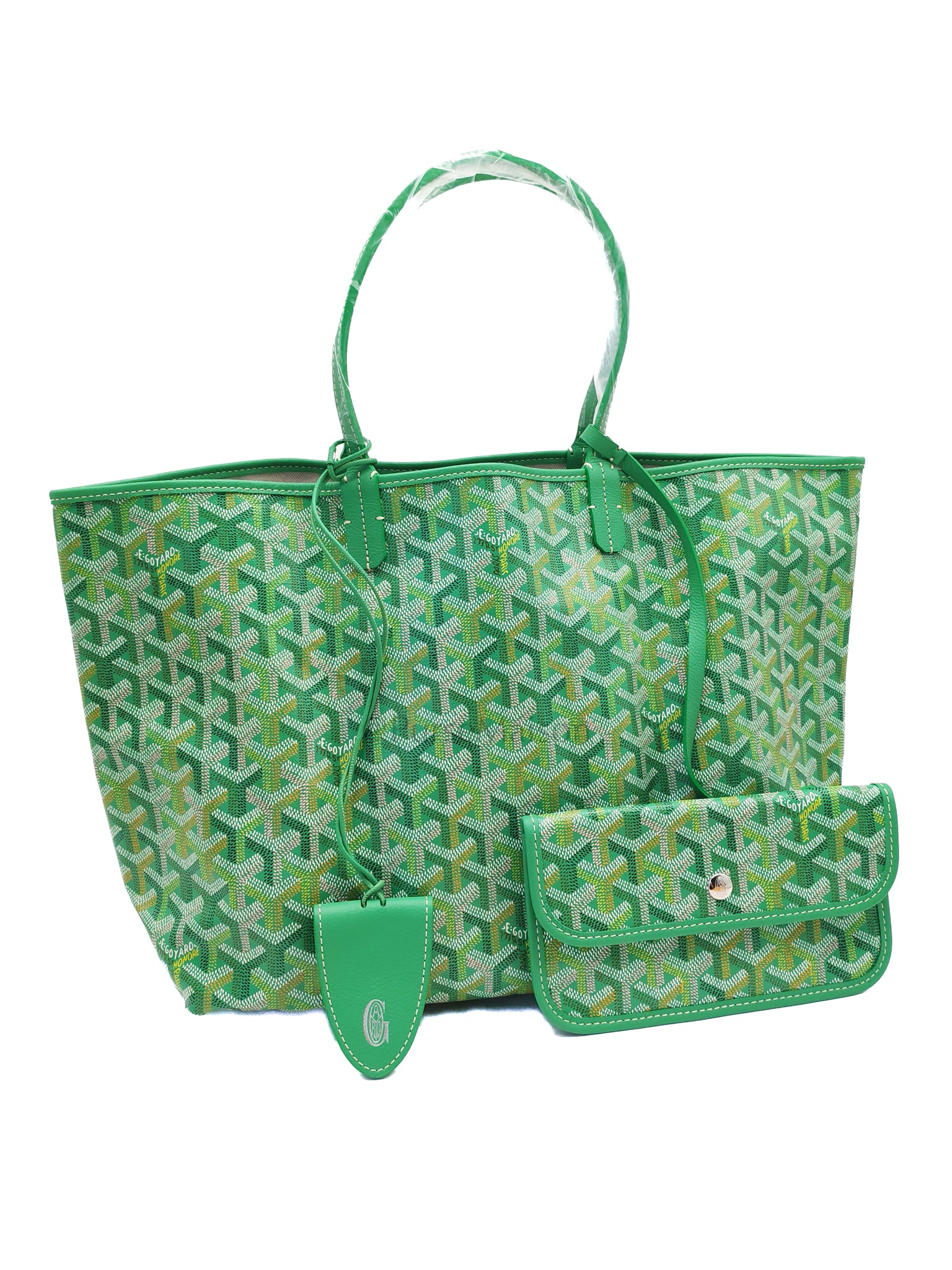 Saint Louis PM in Meadow Green with Croc Universel Clip Charm in Goyardine Canvas Tote Bag (Limited Edition)