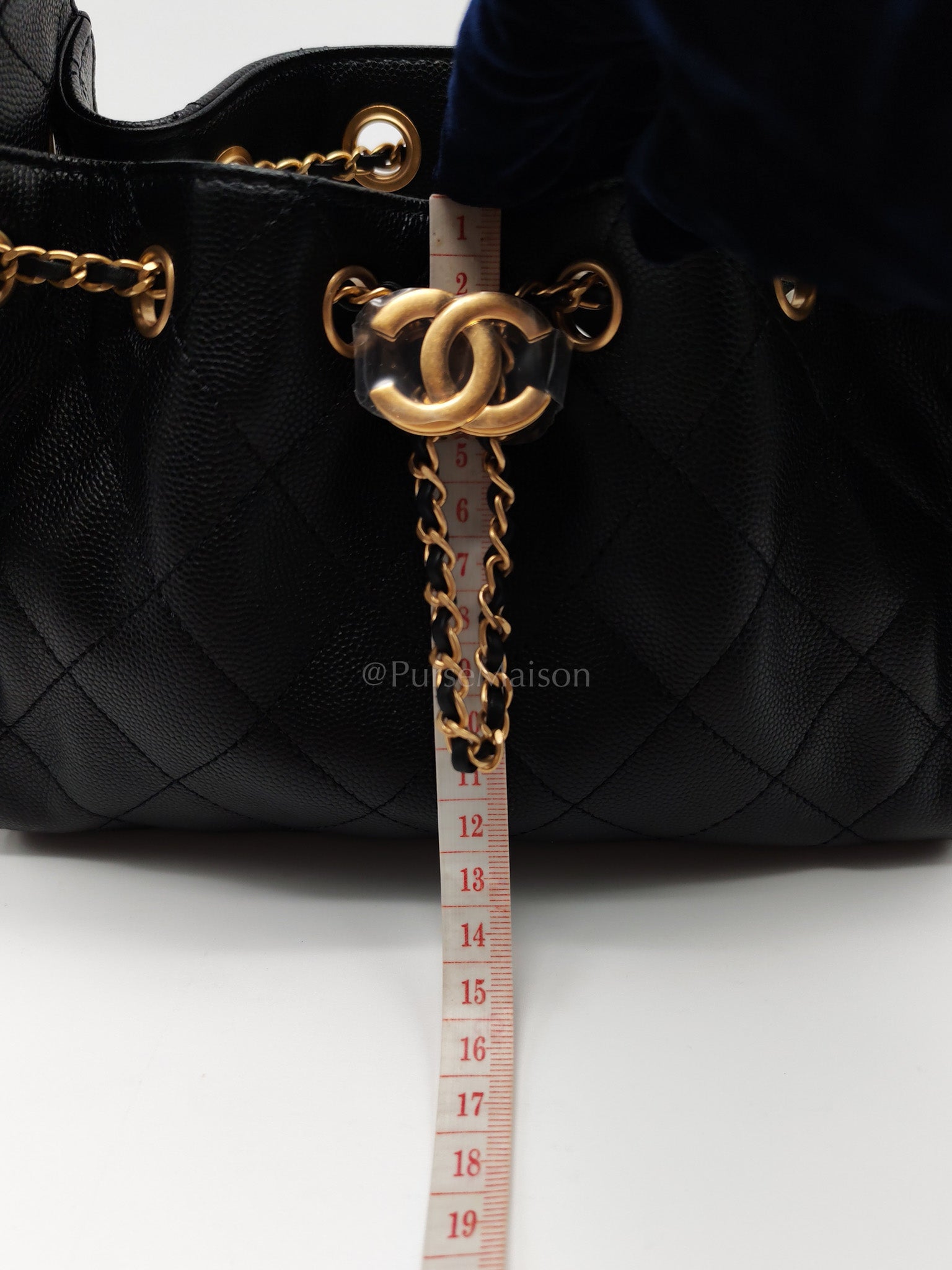 25 Mini in Black Caviar Leather and Aged Gold Hardware Microchip(A0****GL)