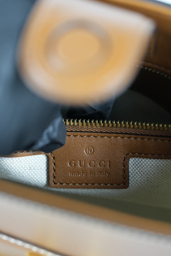 73 Small Horsebit Bucket Bag Tan in Smooth Calfskin Leather | Purse Maison Luxury Bags Shop