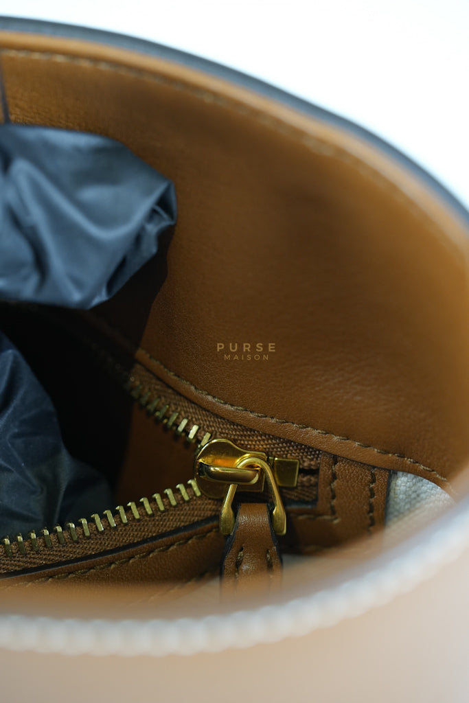 73 Small Horsebit Bucket Bag Tan in Smooth Calfskin Leather | Purse Maison Luxury Bags Shop