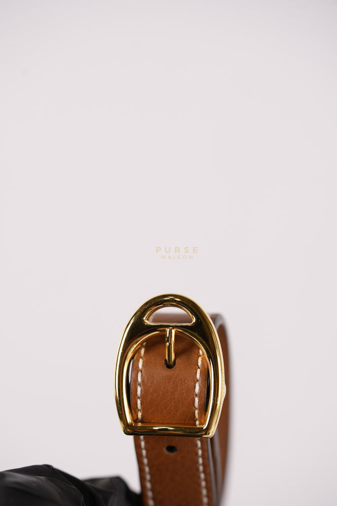 73 Small Horsebit Bucket Bag Tan in Smooth Calfskin Leather | Purse Maison Luxury Bags Shop